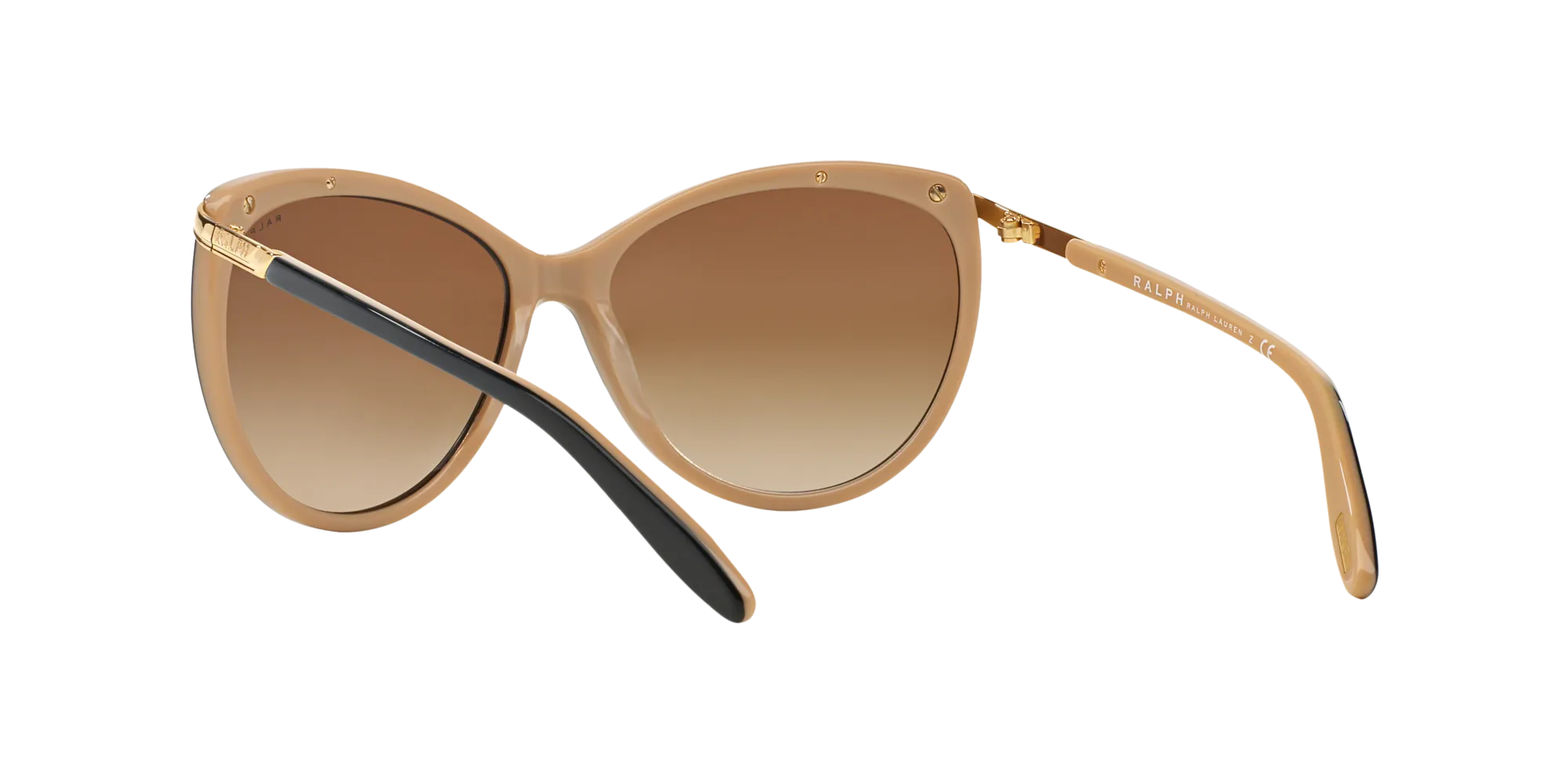 Ralph Lauren RA5150 RA 5150 109013 Occhiali da sole Acetato Nero Marrone Cat Eye Normale Sfumato - immagine 4
