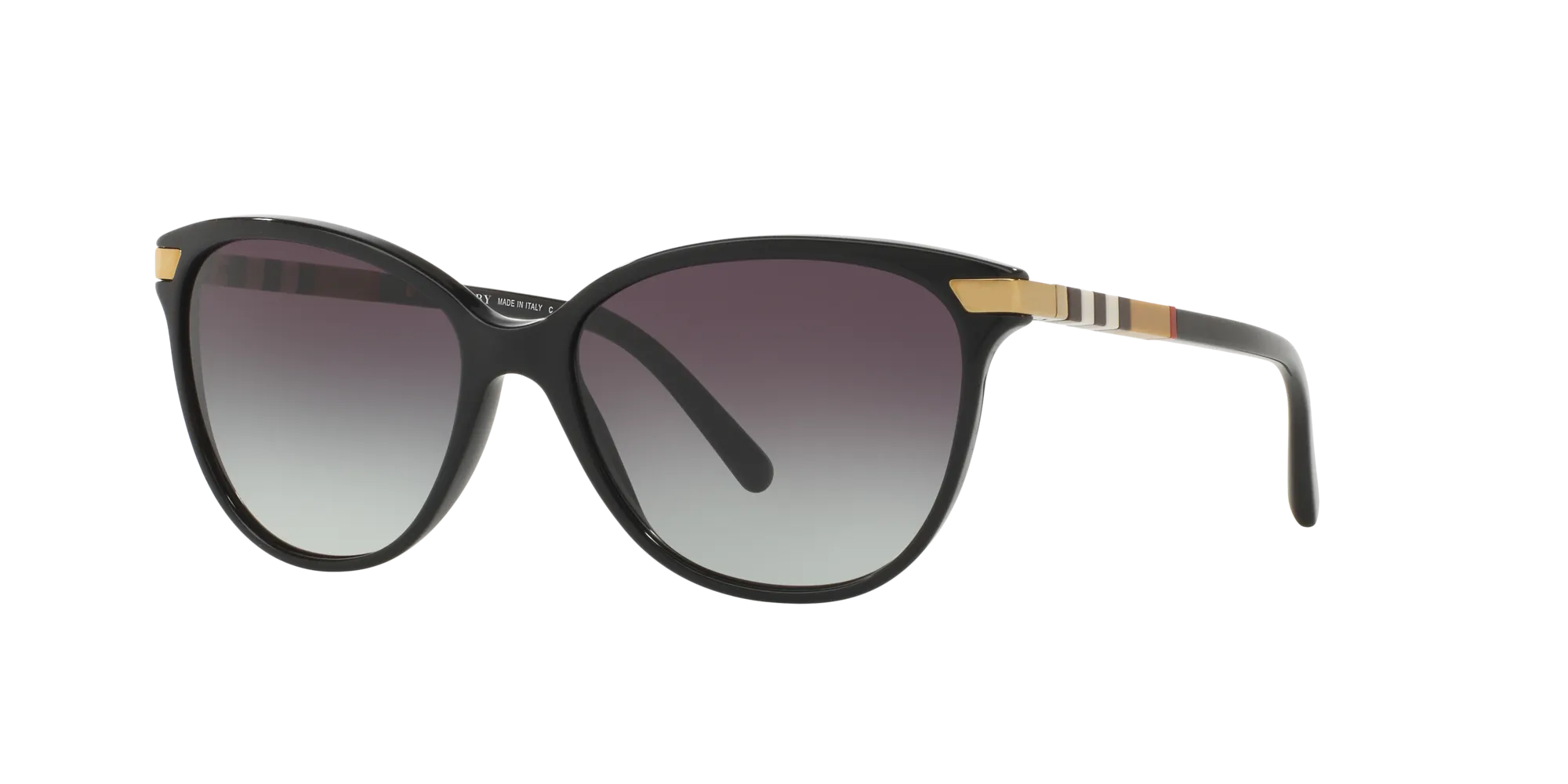 Burberry BE4216 30018G Occhiali da sole Acetato Nero Grigio Cat Eye Normale Sfumato - immagine 1