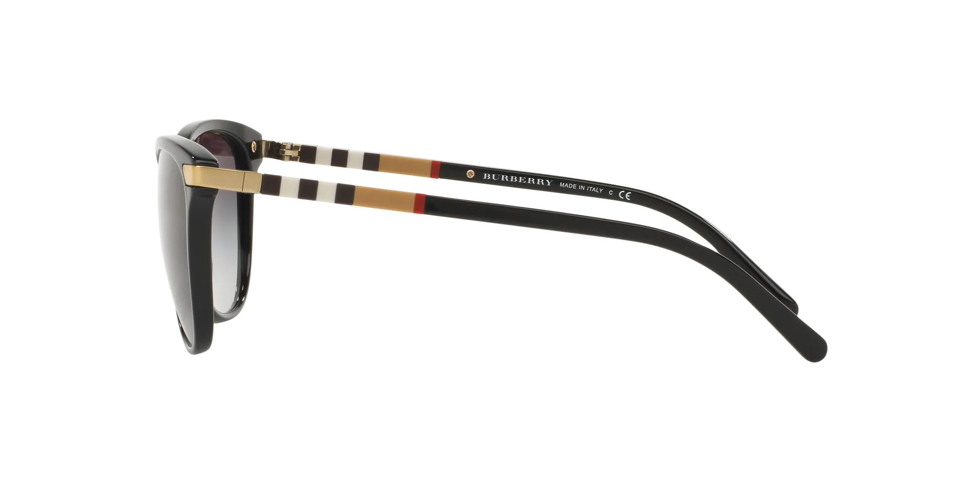 Burberry BE4216 30018G Occhiali da sole Acetato Nero Grigio Cat Eye Normale Sfumato - immagine 3