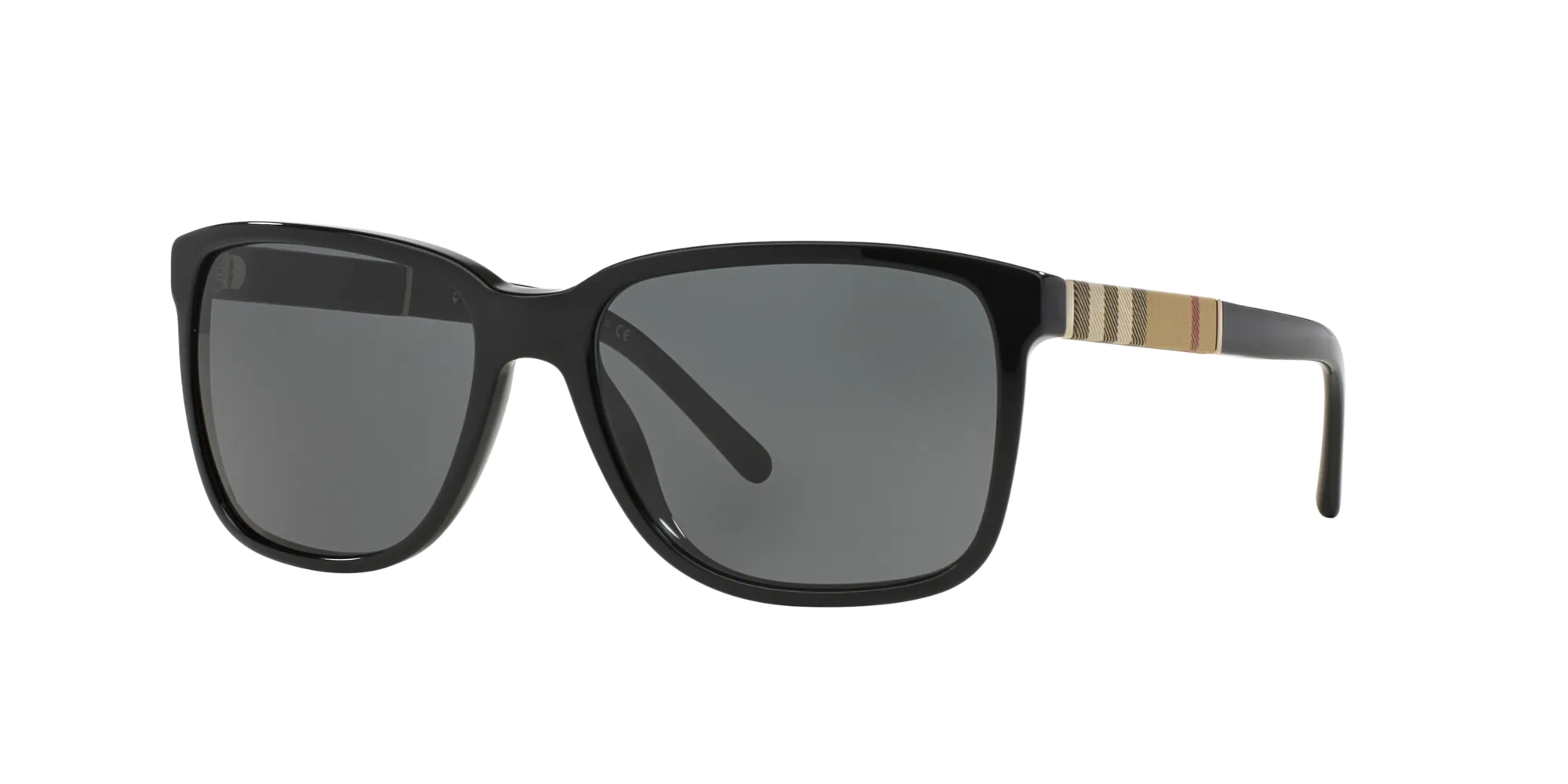 Burberry BE4181 300187 Occhiali da sole Acetato Nero Grigio Squadrata Normale - immagine 1