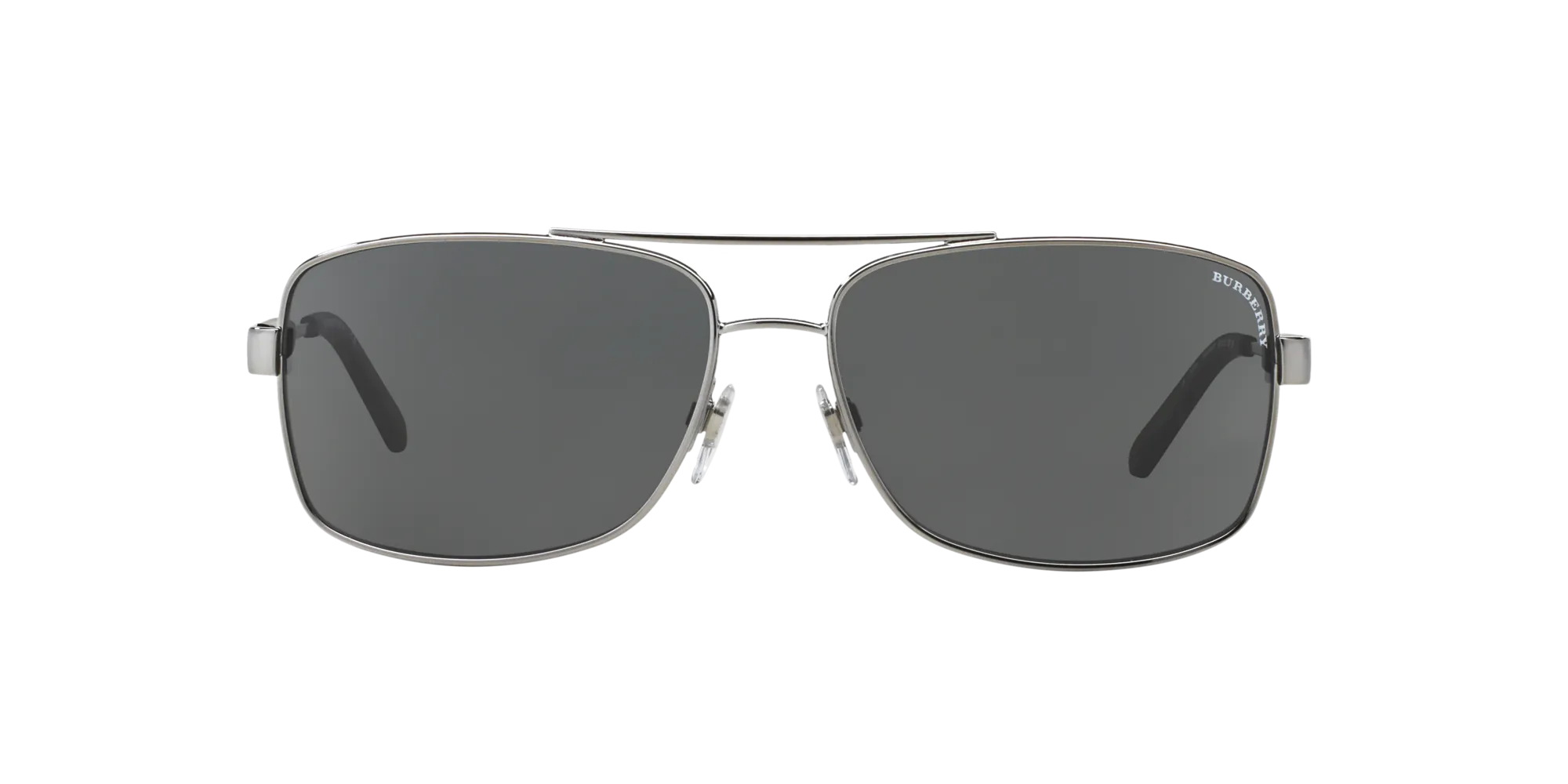 Burberry BE3074 100387 Occhiali da sole Metallo Grigio Grigio Squadrata Normale - immagine 2