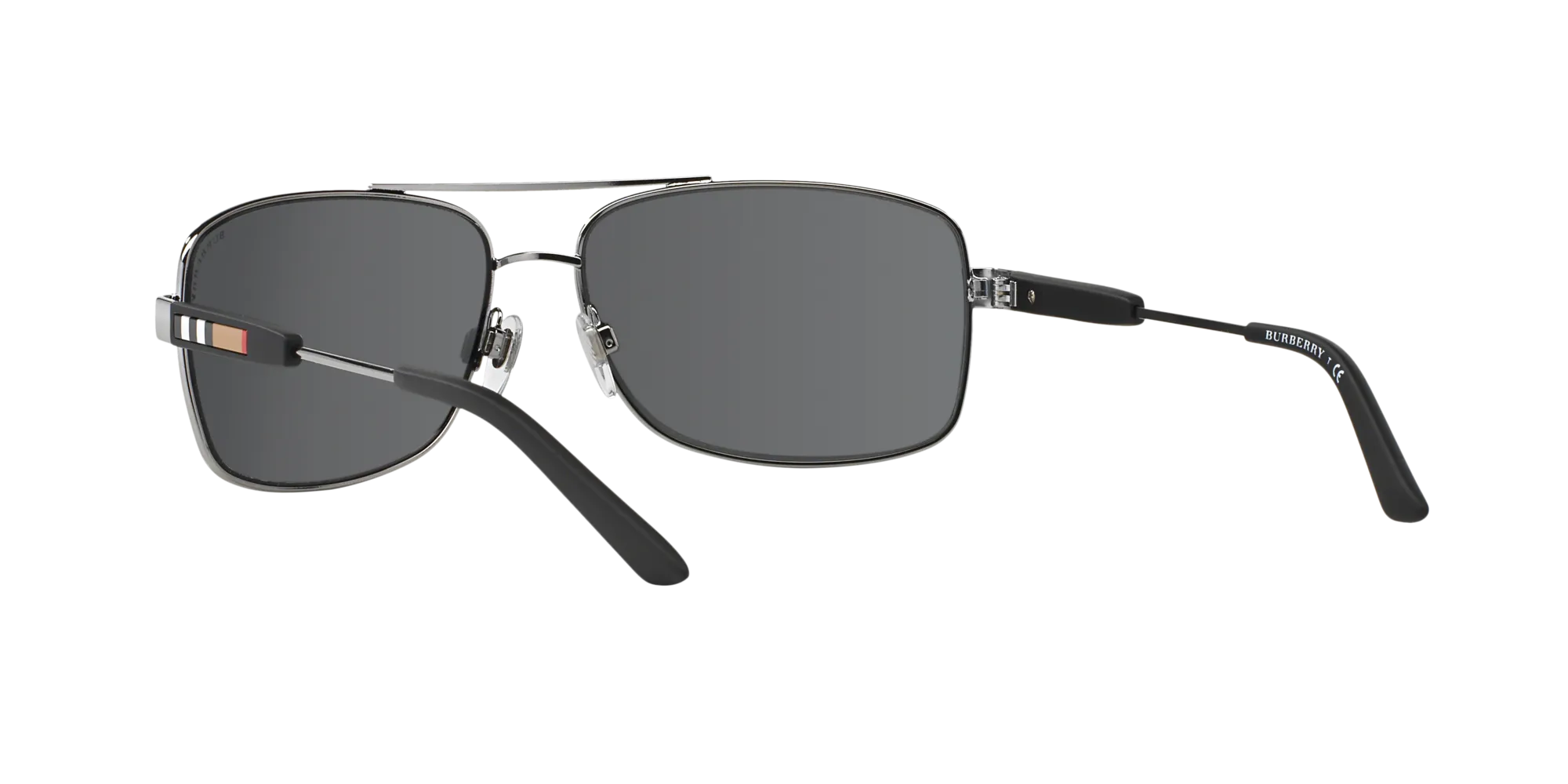Burberry BE3074 100387 Occhiali da sole Metallo Grigio Grigio Squadrata Normale - immagine 4