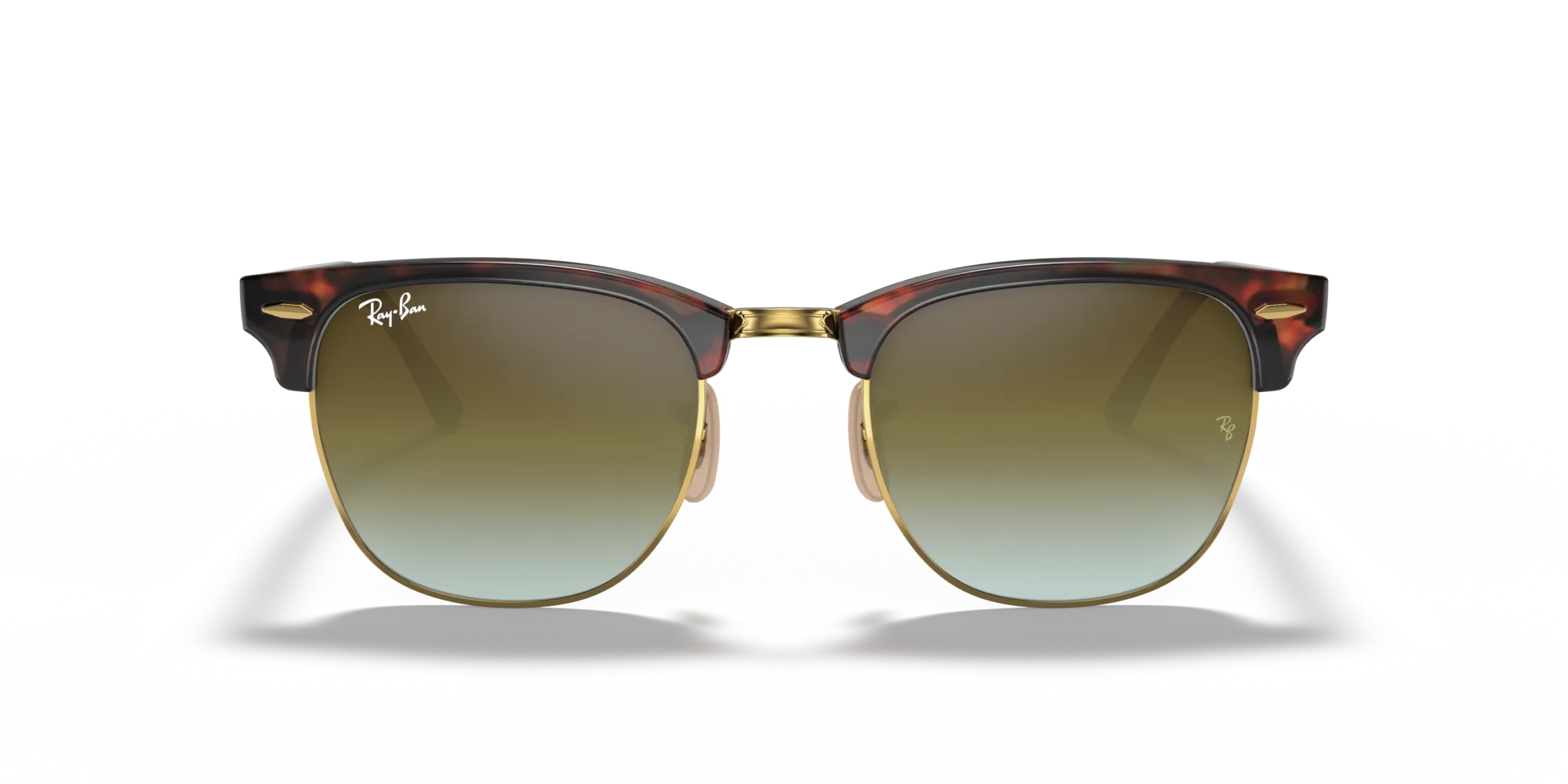 Ray - Ban RB3016 CLUBMASTER 990/9J Occhiali da sole Acetato Tartaruga Verde Squadrata Normale - immagine 3