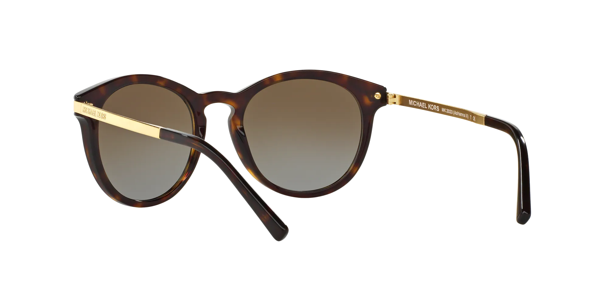 Michael Kors MK2023 ADRIANNA III 3106T5 Occhiali da sole Acetato Tartaruga Marrone Rotonda Polarizzata - immagine 4