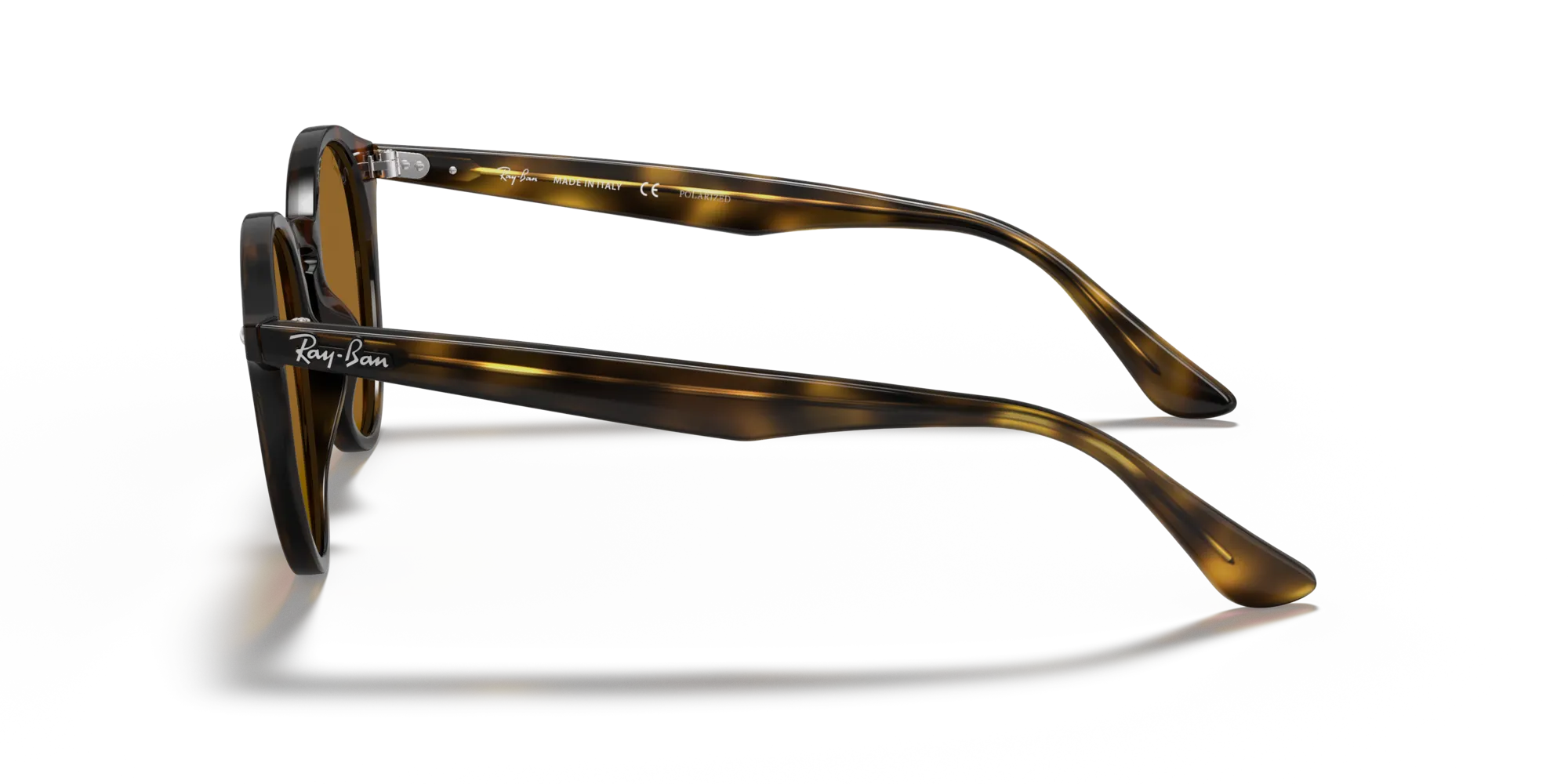 Ray - Ban RB2180 710/83 Occhiali da sole Iniettato Tartaruga Rotonda Polarizzata - immagine 4