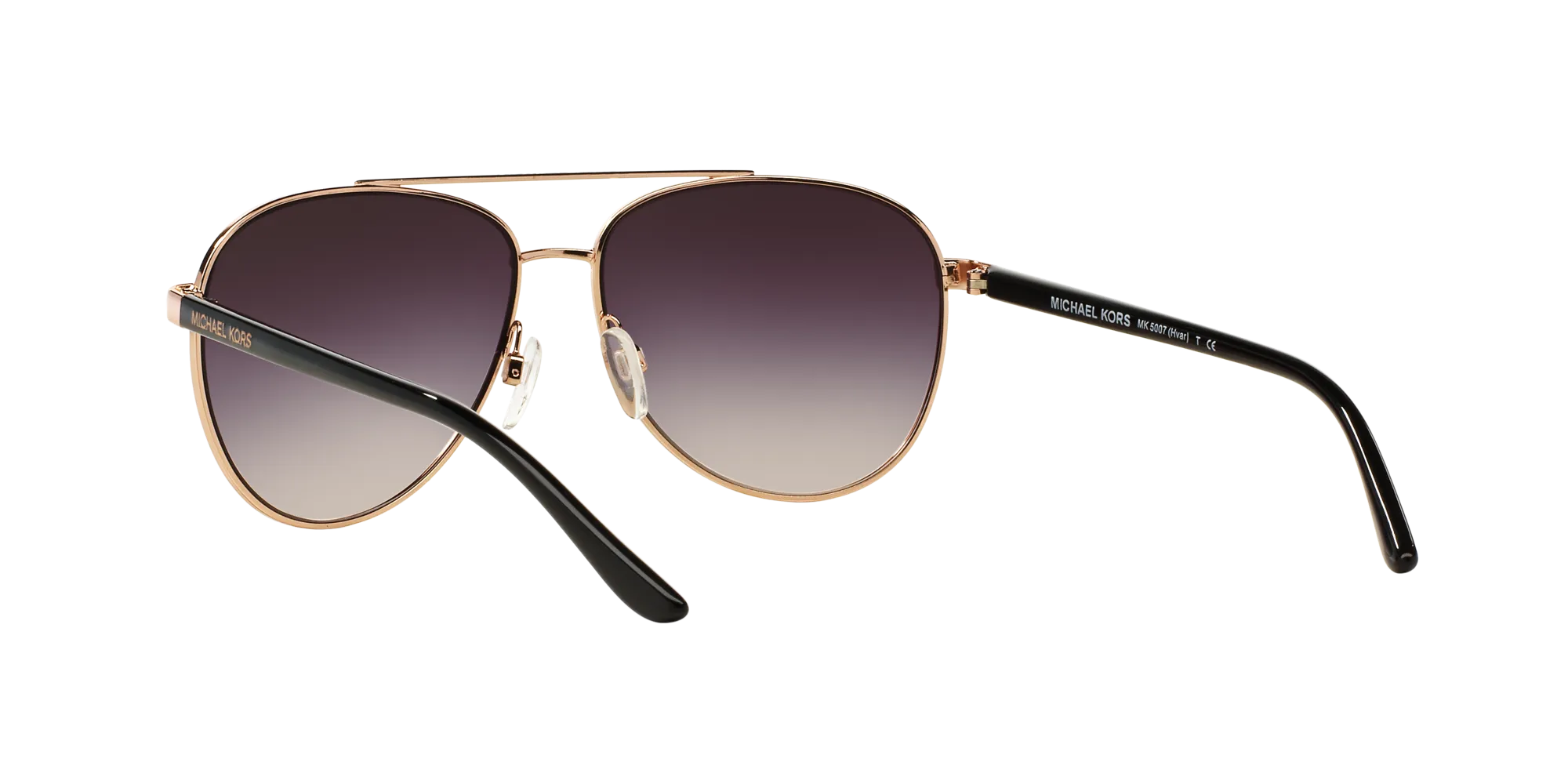 Michael Kors MK5007 HVAR 109936 Occhiali da sole Metallo Oro Grigio Pilot Normale Sfumato - immagine 4