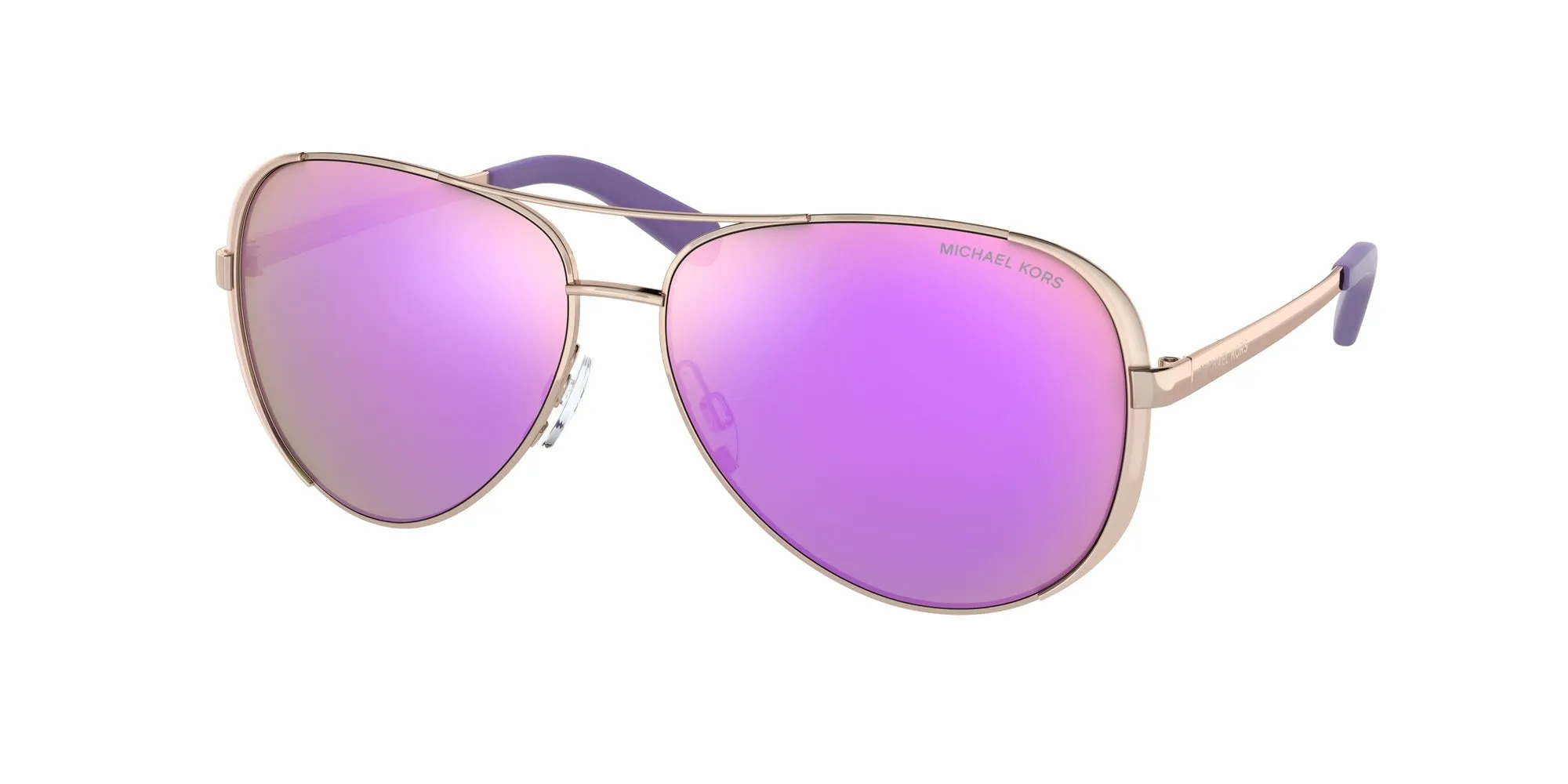 Michael Kors MK5004 CHELSEA 10034V Occhiali da sole Metallo Oro Viola Squadrata Normale - immagine 1