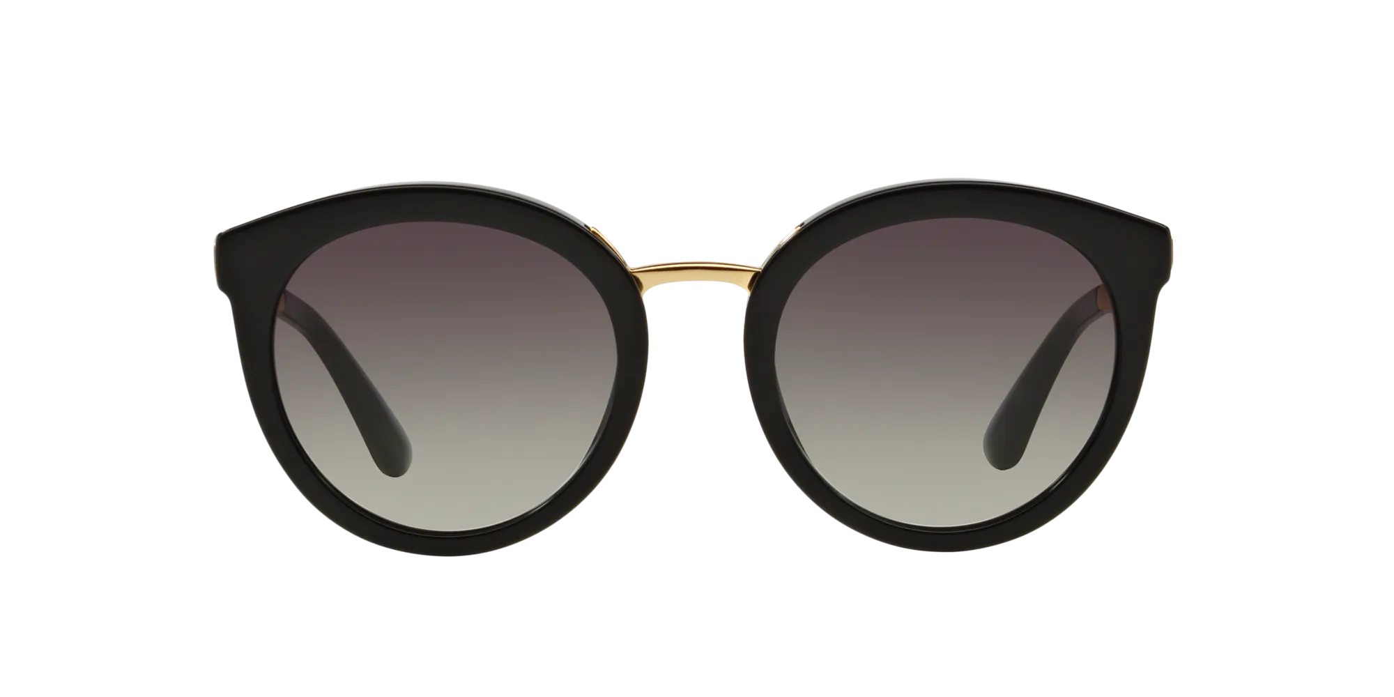 Dolce & Gabbana DG4268 501/8G Occhiali da sole Acetato Nero Grigio Rotonda Normale Sfumato - immagine 2