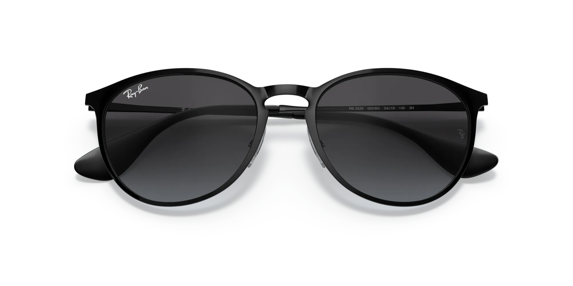 Ray - Ban RB3539 ERIKA METAL 002/8G Occhiali da sole Metallo Nero Grigio Pantos Normale Sfumato - immagine 2