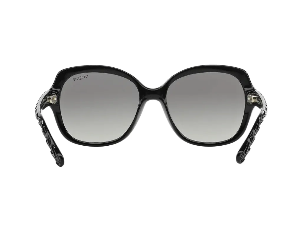 VOGUE EYEWEAR VO2871S W44/11 Occhiali da sole Iniettato Nero Grigio Squadrata Normale Sfumato - immagine 2
