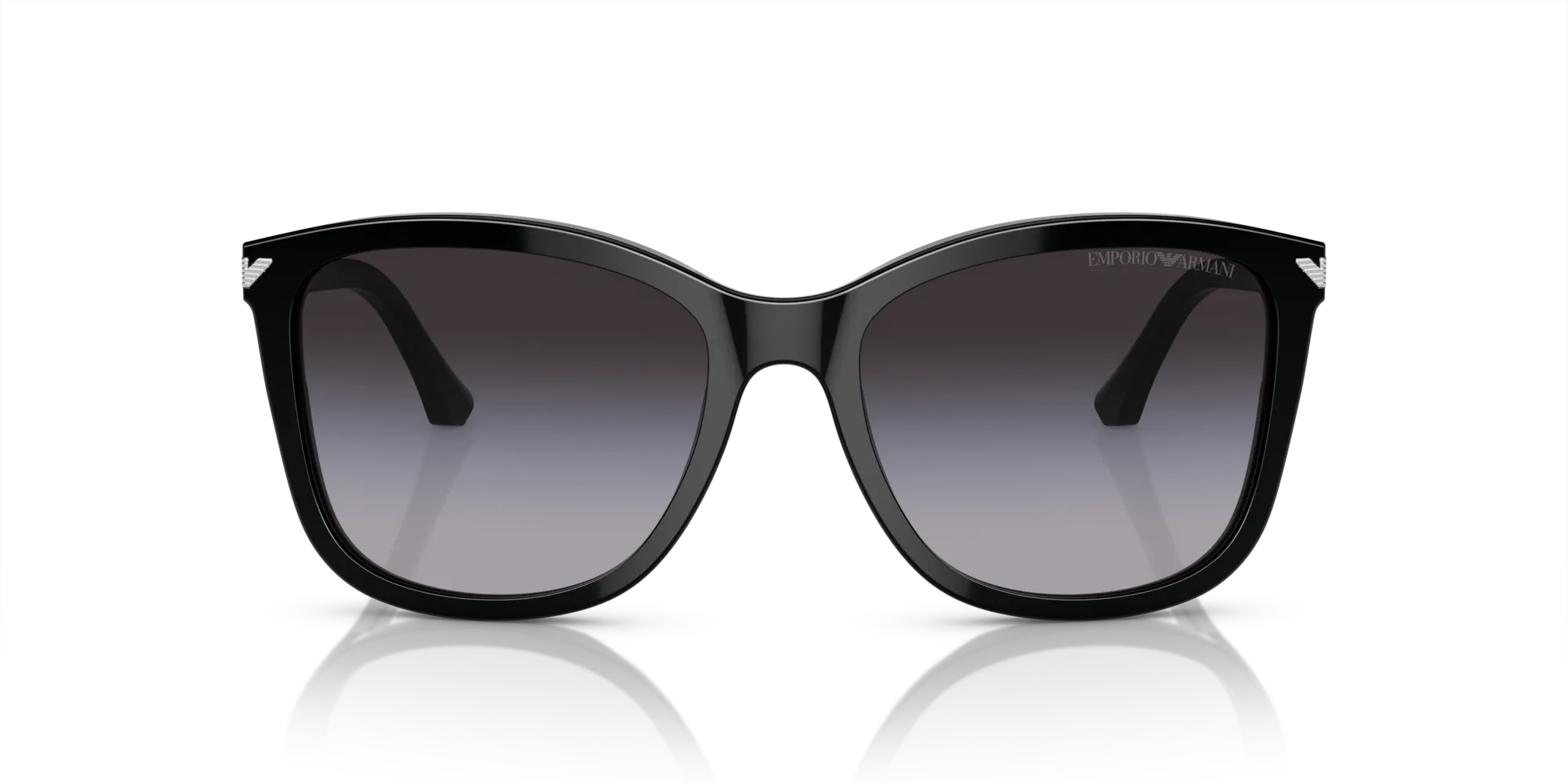 Emporio Armani EA4060 50178G Occhiali da sole Acetato Nero Grigio Squadrata Normale Sfumato - immagine 3