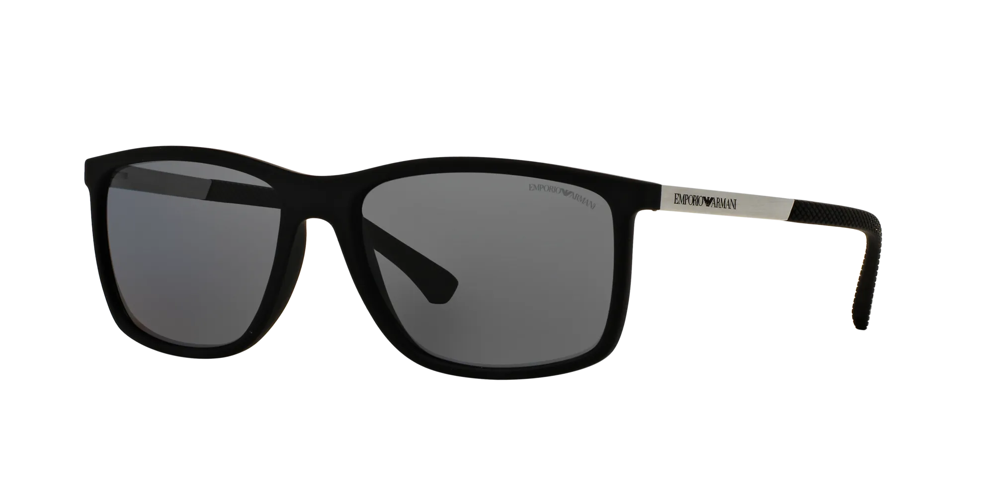 Emporio Armani EA4058 506381 Occhiali da sole Iniettato Nero Grigio Squadrata Polarizzata - immagine 1