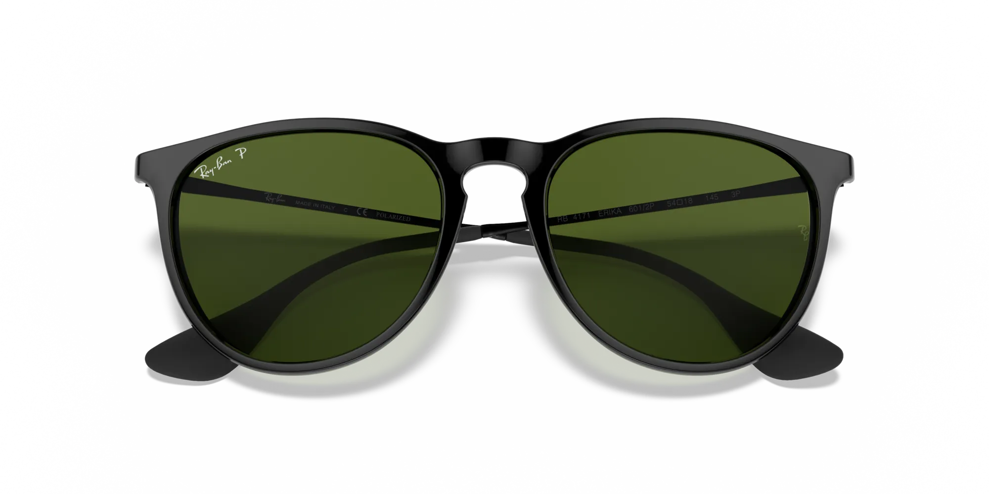 Ray - Ban RB4171 ERIKA 601/2P Occhiali da sole Iniettato Nero G15 Pantos Polarizzata - immagine 2