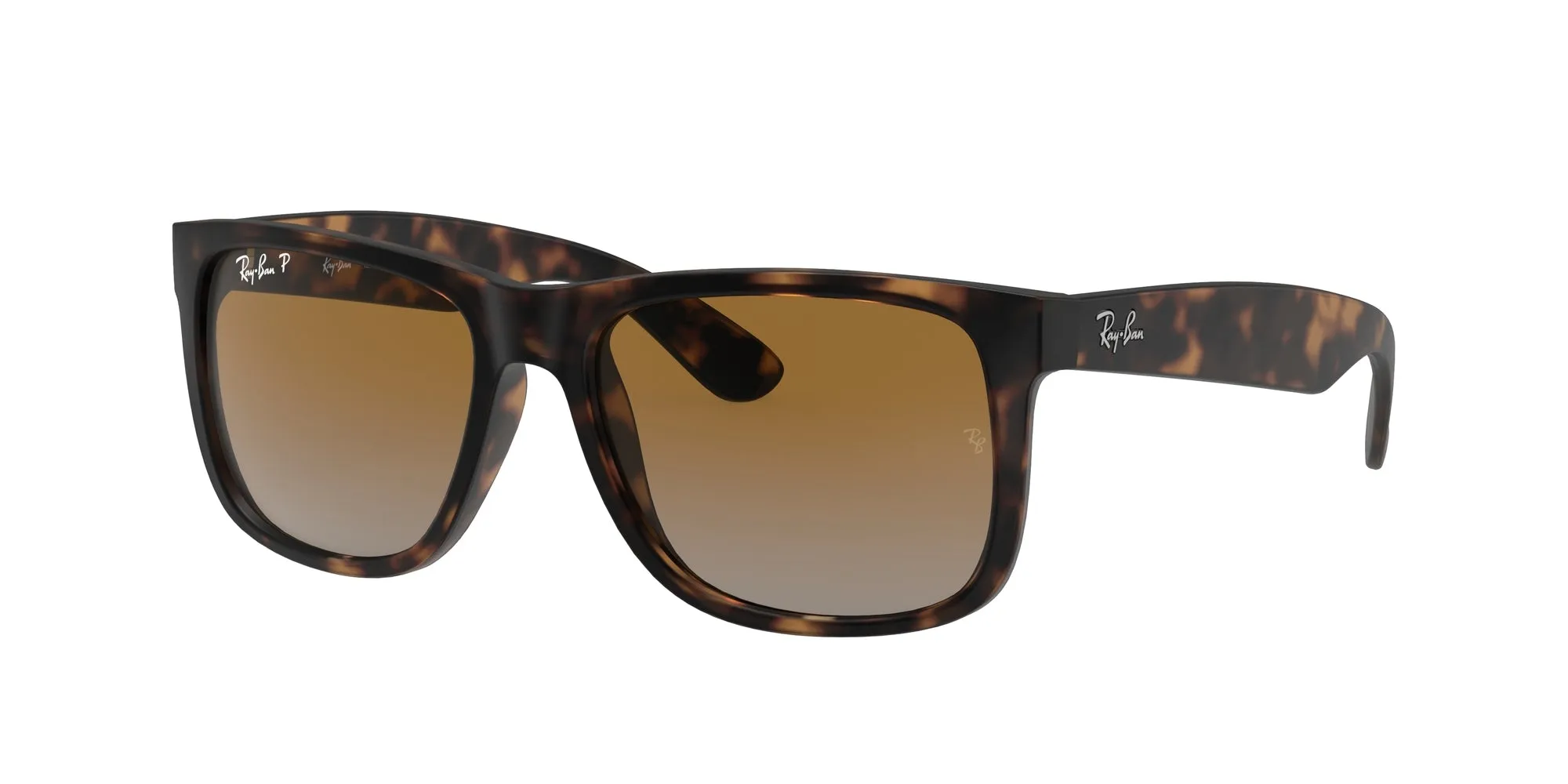 Ray - Ban RB4165 JUSTIN 865/T5 Occhiali da sole Iniettato Tartaruga Marrone Squadrata Polarizzata - immagine 1
