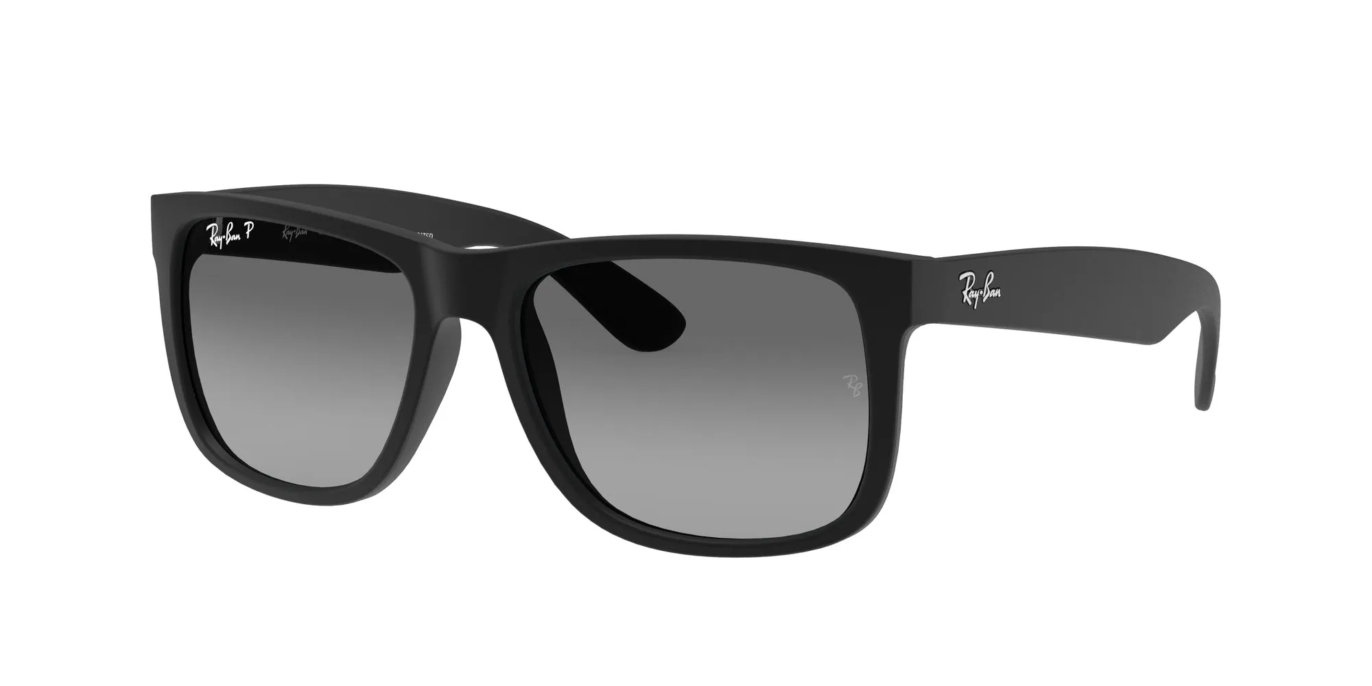 Ray - Ban RB4165 JUSTIN 622/T3 Occhiali da sole Iniettato Nero Grigio Squadrata Polarizzata - immagine 1