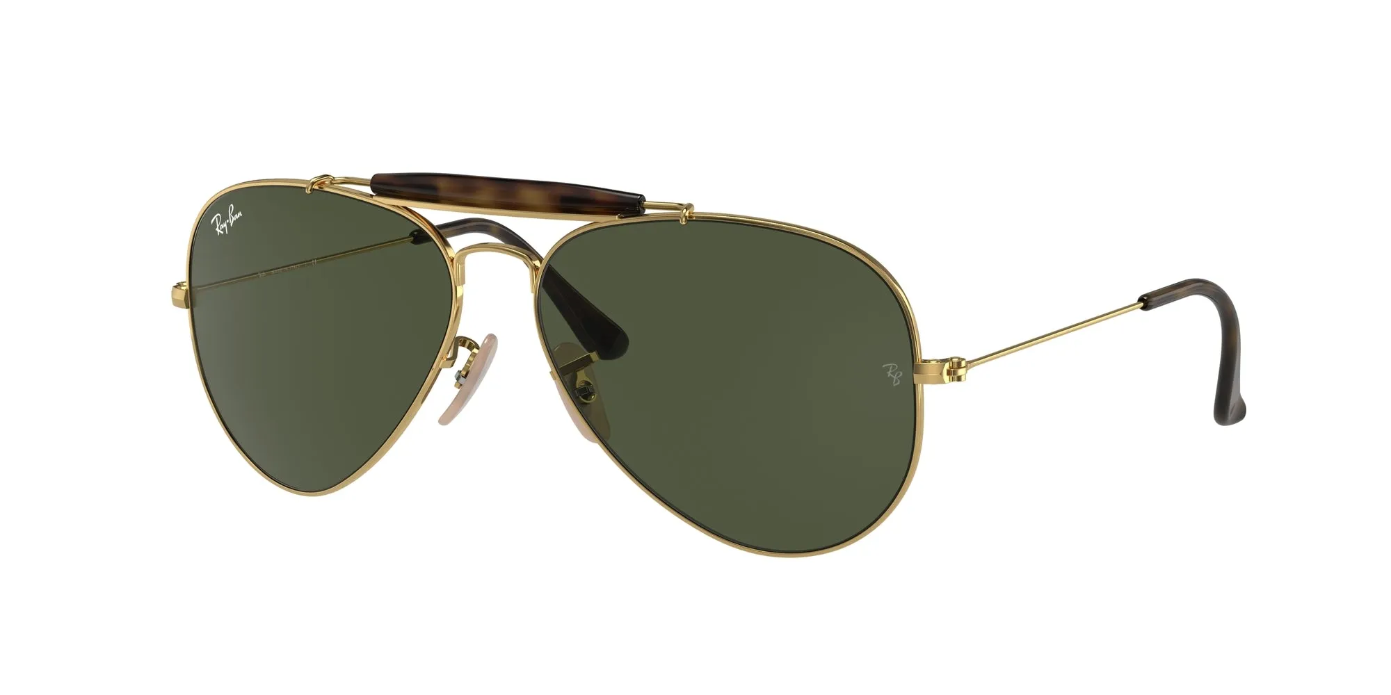 Ray - Ban RB3029 OUTDOORSMAN II 181 Occhiali da sole Metallo Oro G15 Pilot Normale - immagine 1