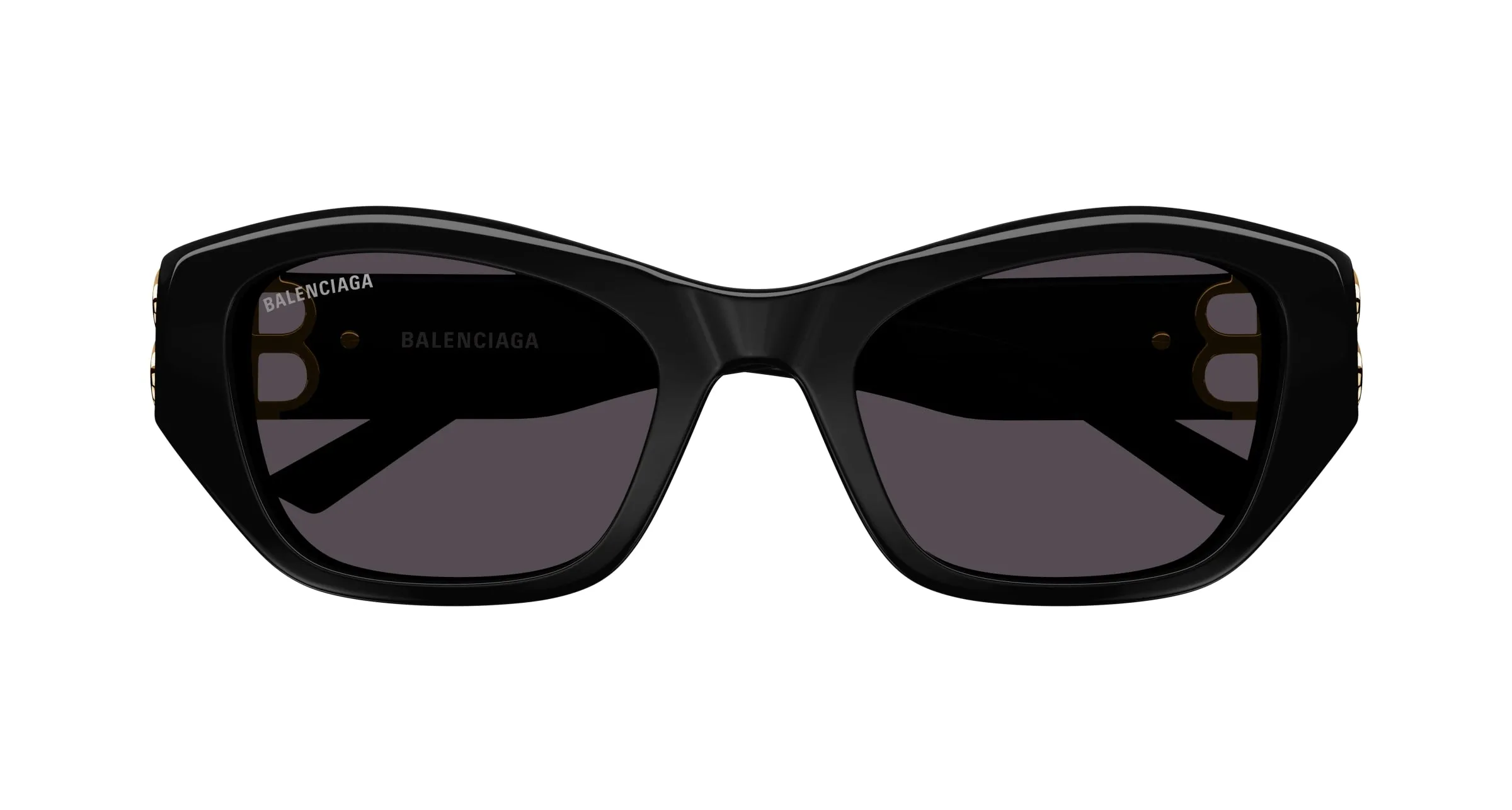 Balenciaga BB0311SK 001 Occhiali da sole Acetato Nero Grigio Cat Eye - immagine 2