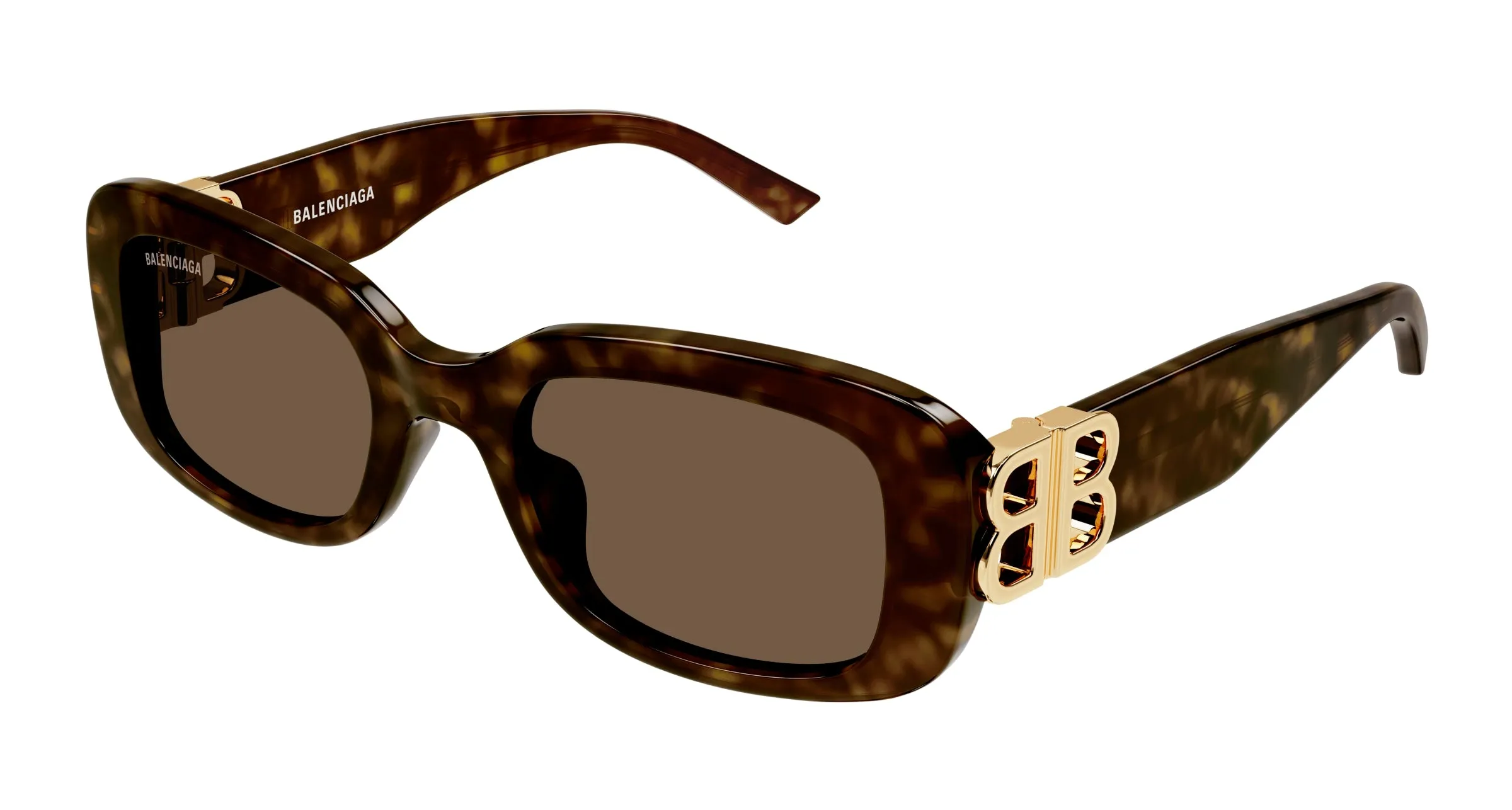 Balenciaga BB0310SK 002 Occhiali da sole Acetato Havana Marrone Squadrata - immagine 1