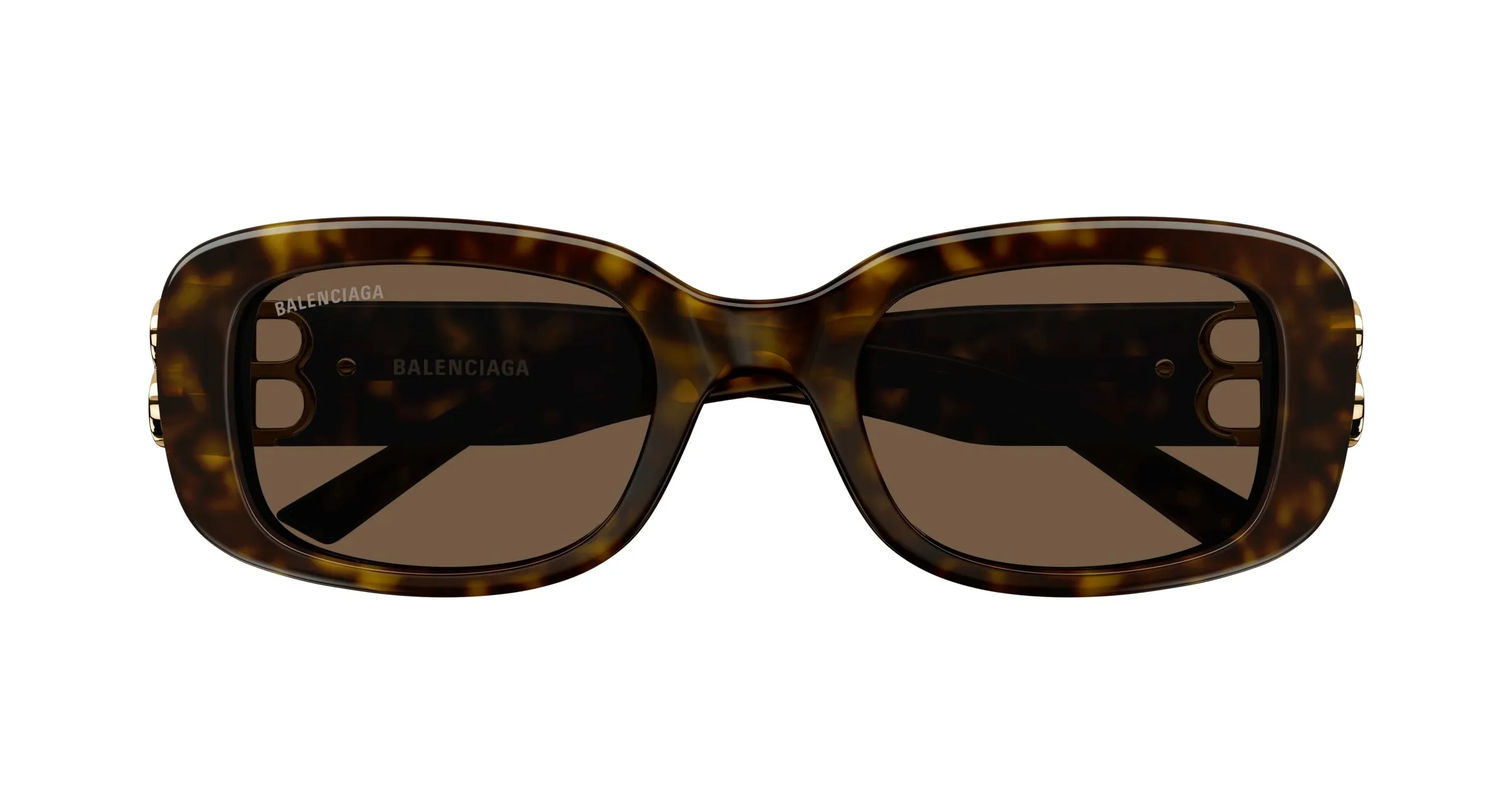 Balenciaga BB0310SK 002 Occhiali da sole Acetato Havana Marrone Squadrata - immagine 2