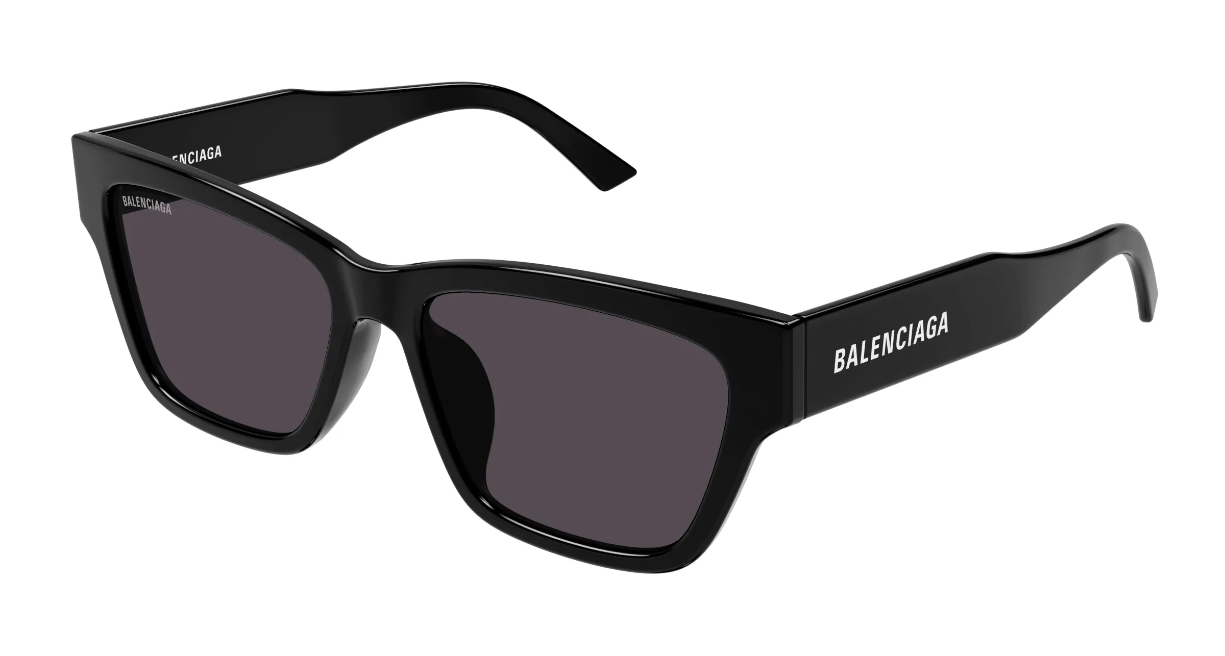 Balenciaga BB0307SA 001 Occhiali da sole Acetato Nero Grigio Squadrata - immagine 1