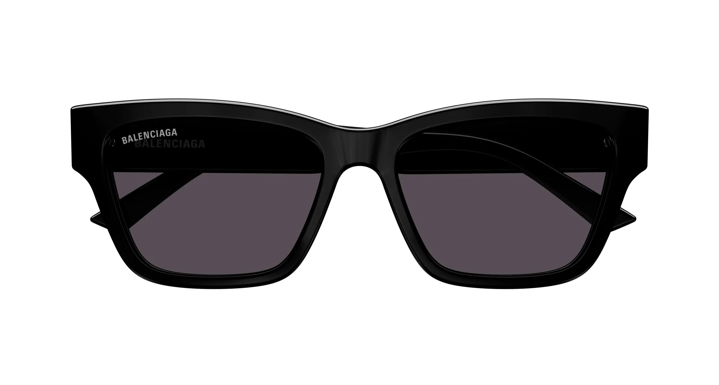 Balenciaga BB0307SA 001 Occhiali da sole Acetato Nero Grigio Squadrata - immagine 2