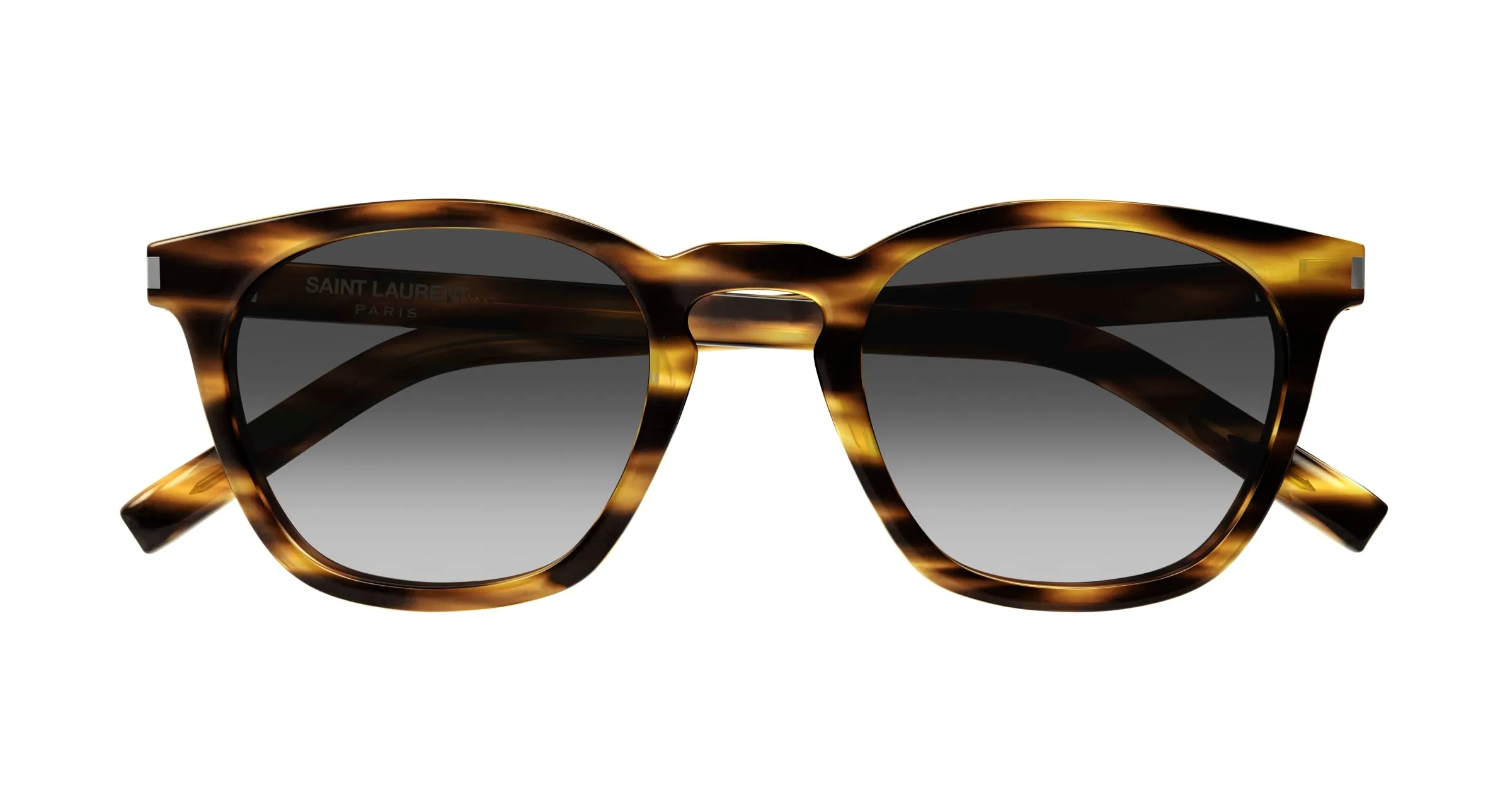 SAINT LAURENT SL 28 045 Occhiali da sole Acetato Havana Grigio Squadrata Normale Sfumato - immagine 2