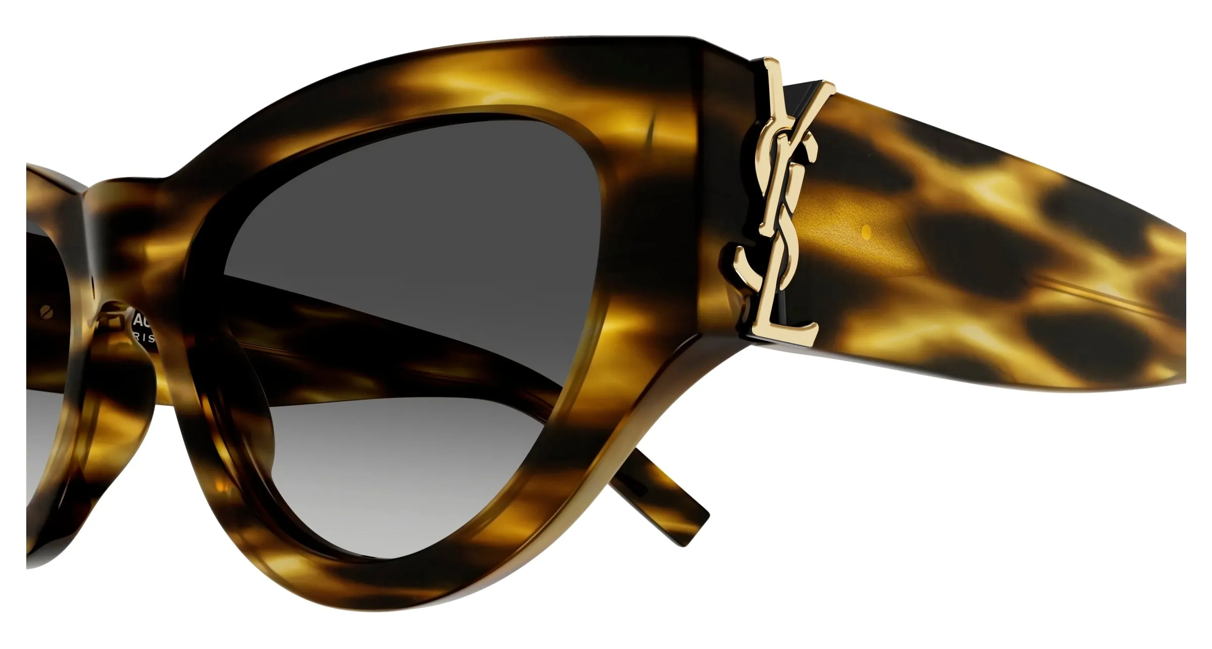 SAINT LAURENT SL M94 005 Occhiali da sole Acetato Havana Grigio Cat Eye Normale Sfumato - immagine 3