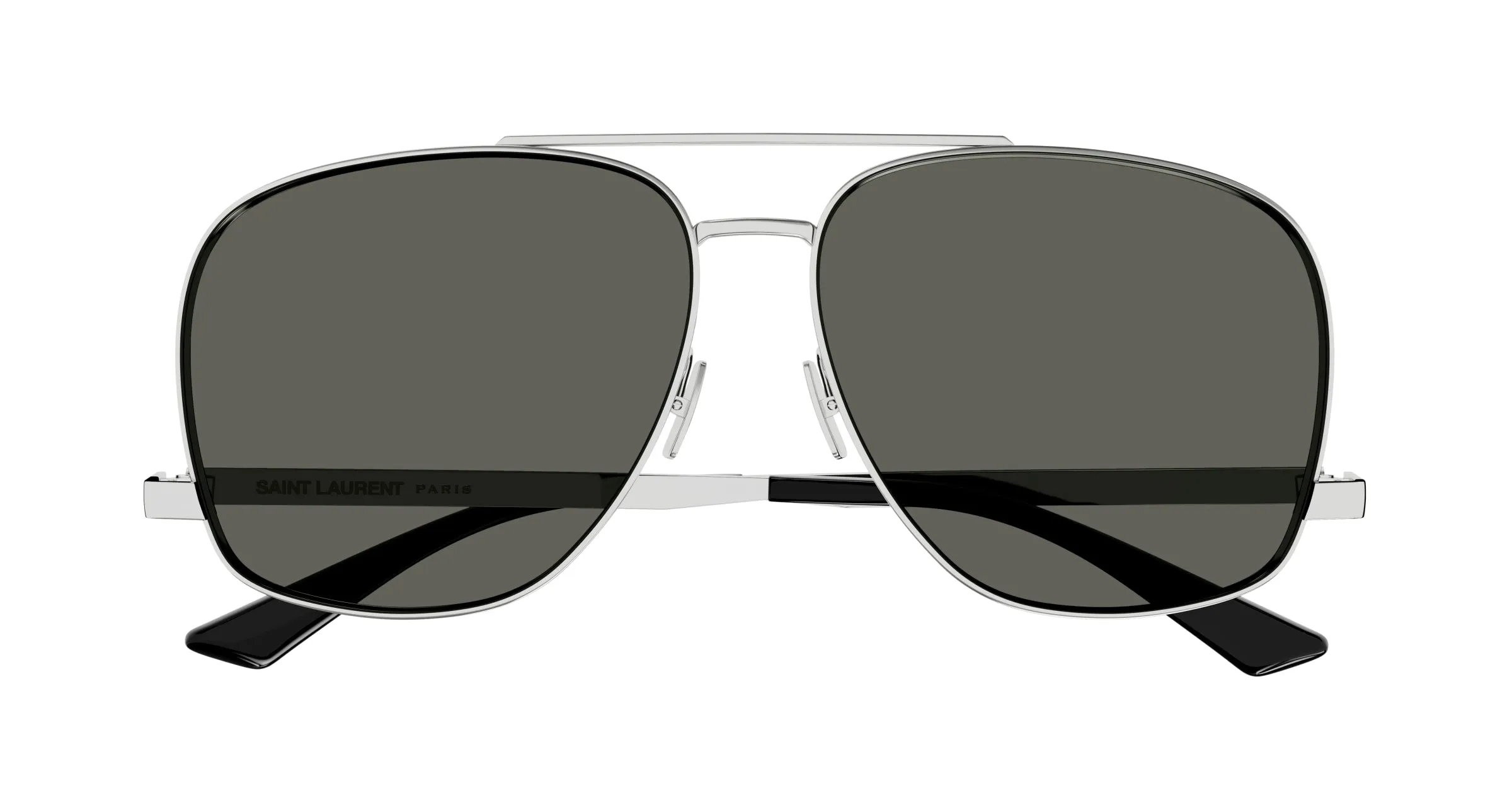 SAINT LAURENT SL 653 LEON 001 Occhiali da sole Metallo Argento Grigio Pilot Normale - immagine 2