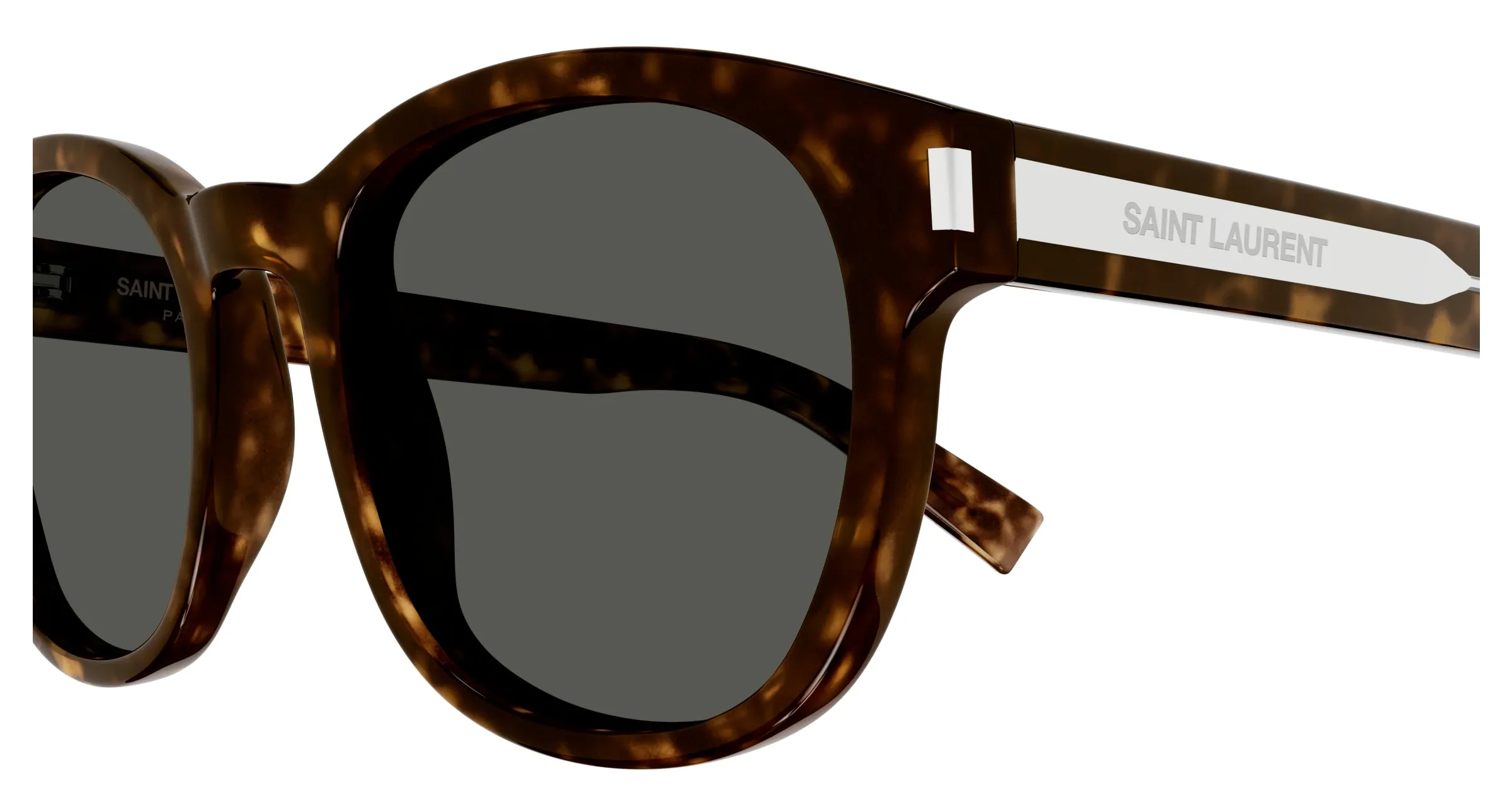 SAINT LAURENT SL 620 002 Occhiali da sole Acetato Havana Grigio Rotonda Normale - immagine 3