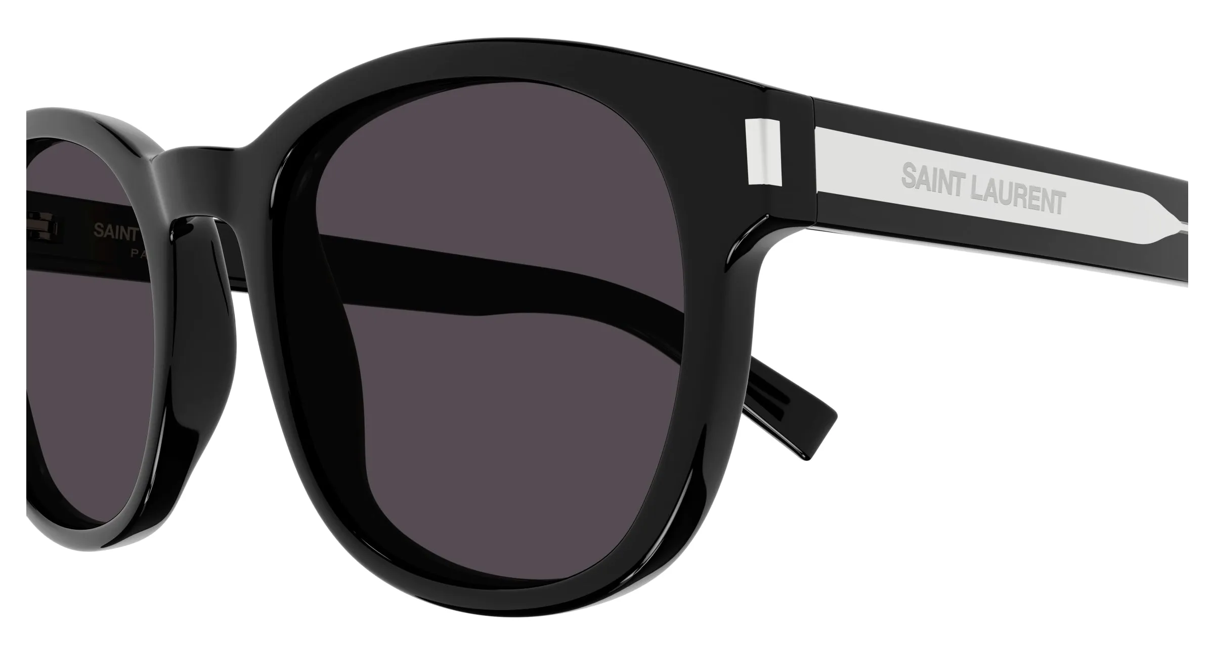 SAINT LAURENT SL 620 001 Occhiali da sole Acetato Nero Nero Rotonda Normale - immagine 3
