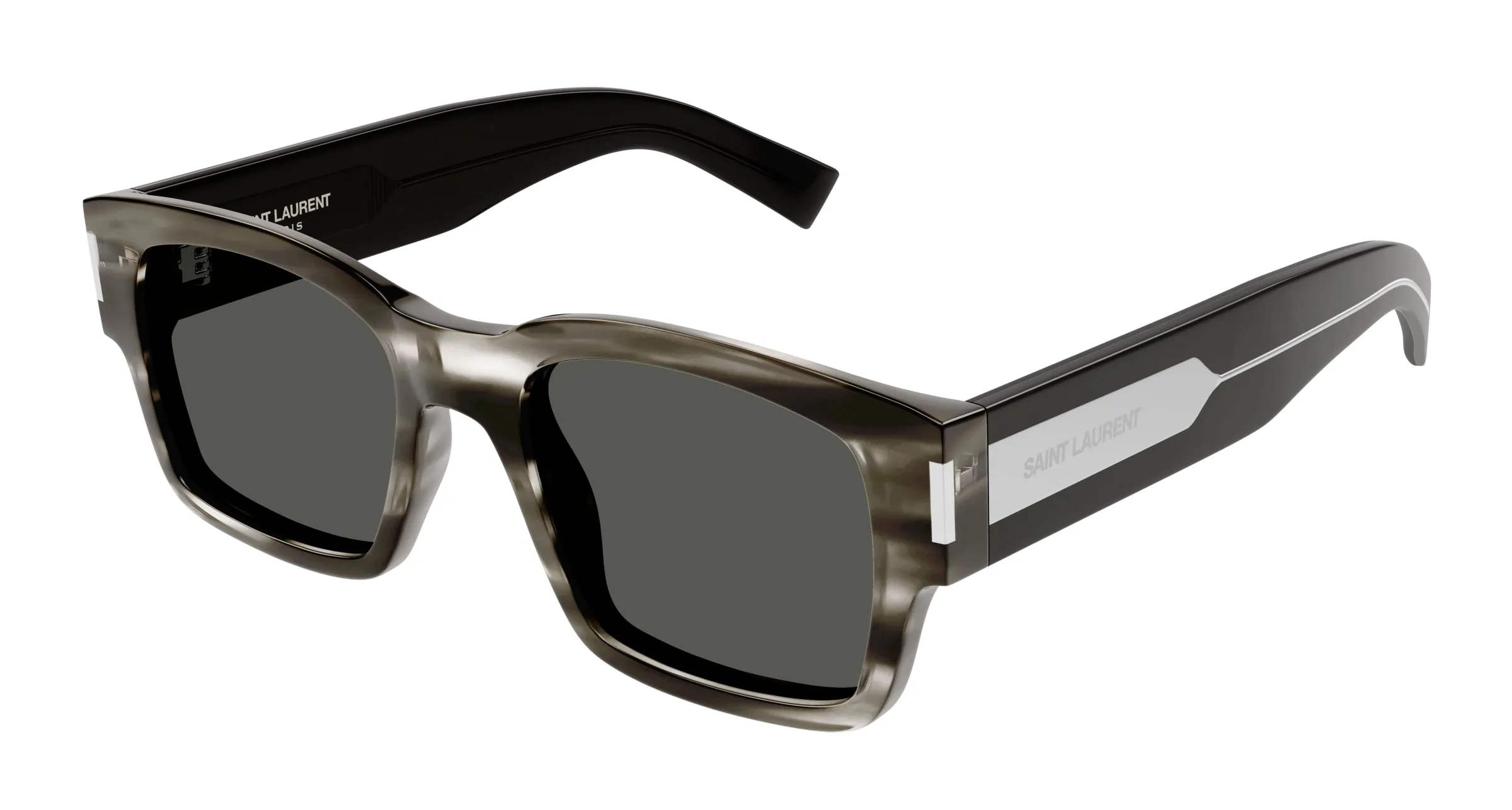 SAINT LAURENT SL 617 004 Occhiali da sole Acetato Havana Grigio Squadrata Normale - immagine 1
