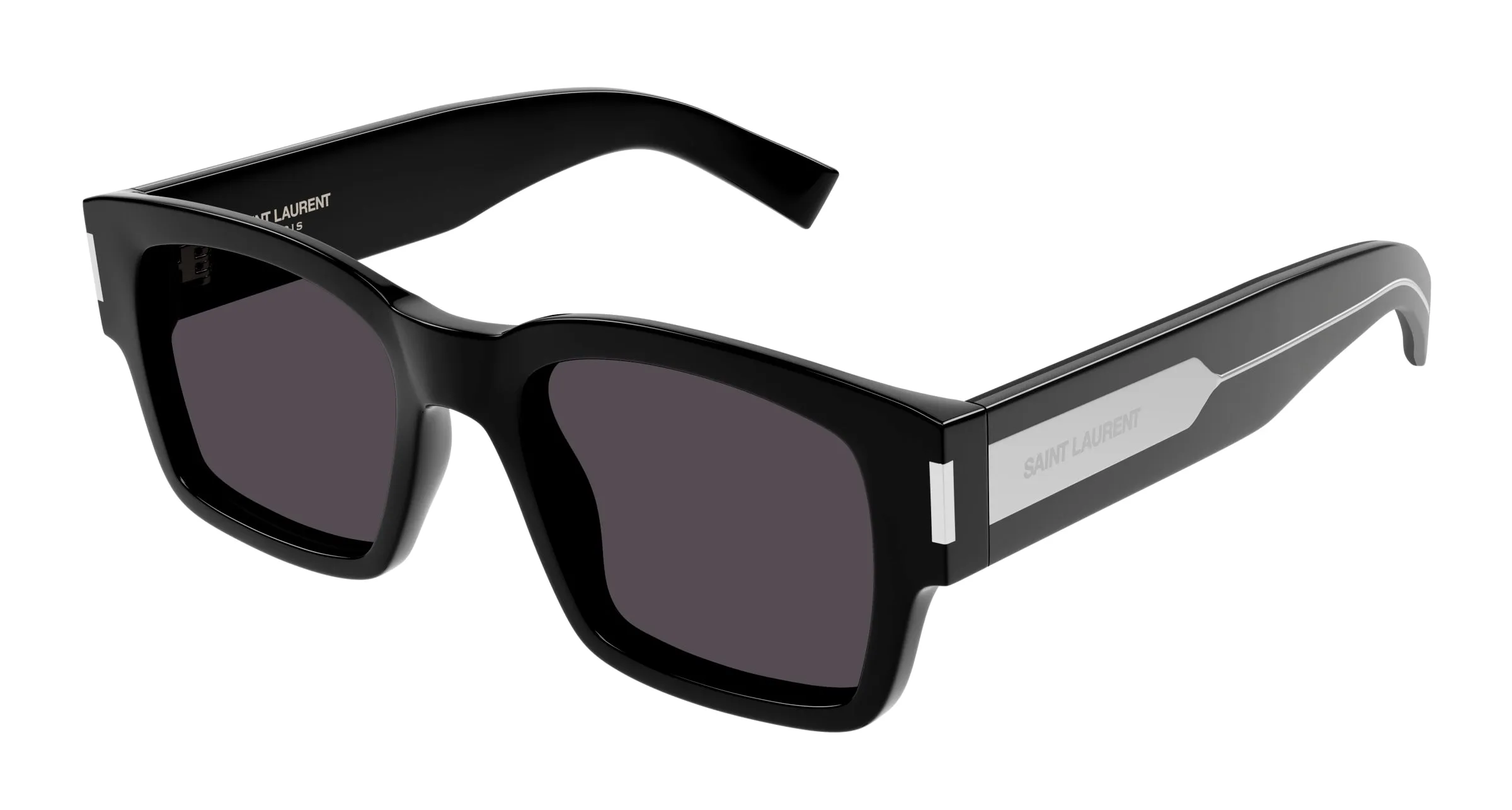 SAINT LAURENT SL 617 001 Occhiali da sole Acetato Nero Nero Squadrata Normale - immagine 1