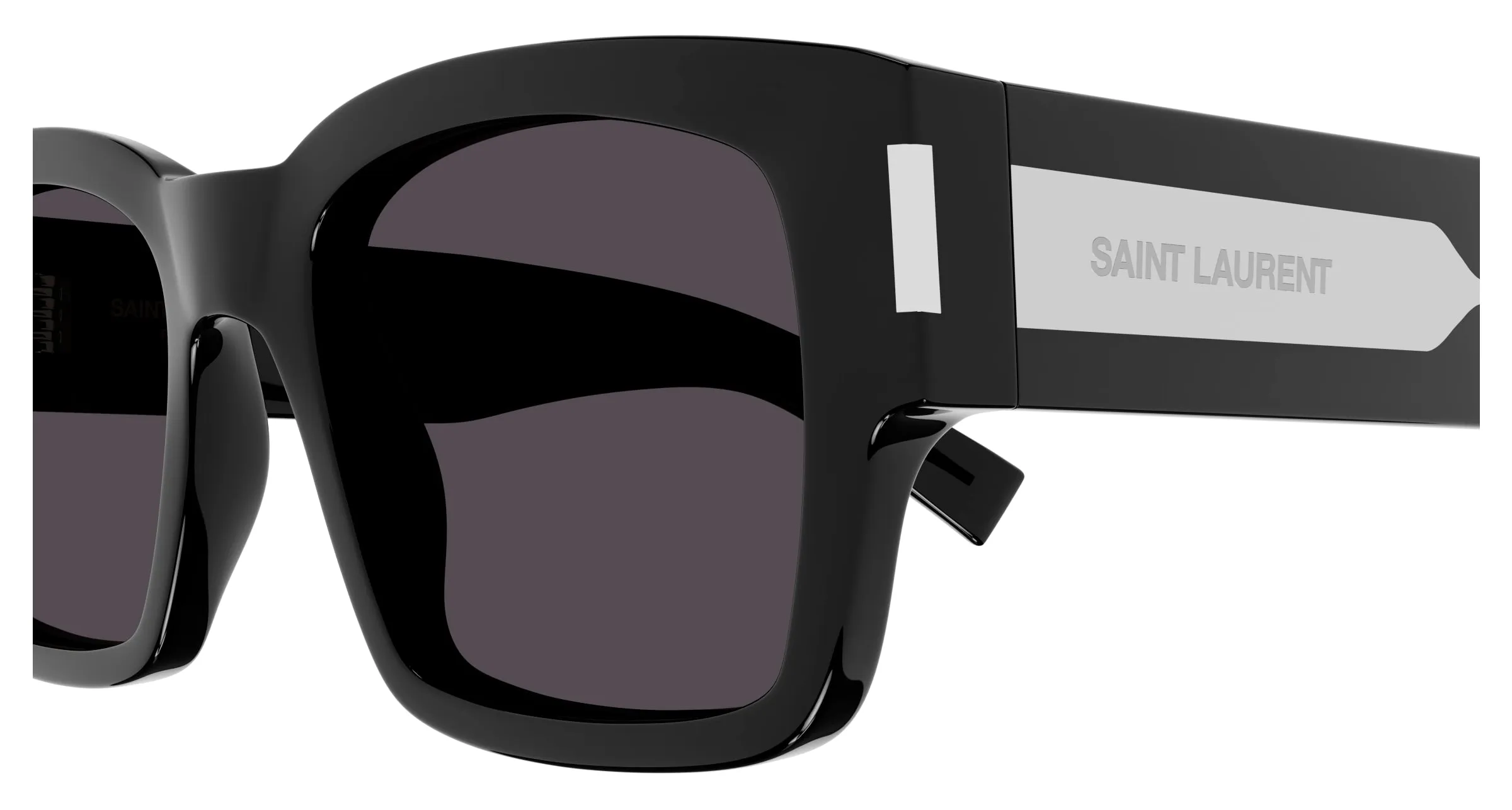 SAINT LAURENT SL 617 001 Occhiali da sole Acetato Nero Nero Squadrata Normale - immagine 3
