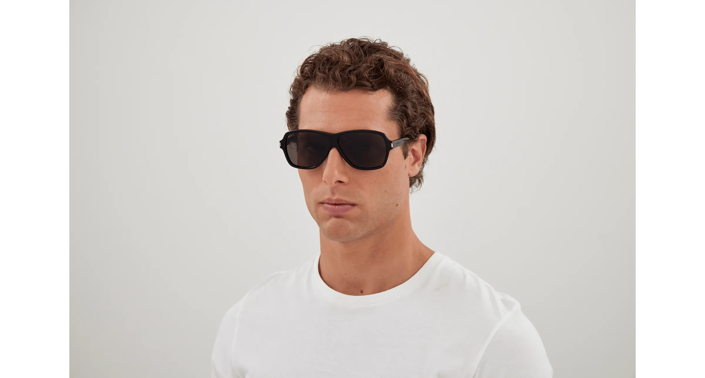 SAINT LAURENT Uomo SL 609 CAROLYN 001 Occhiali da sole Acetato Nero Nero Pilot Normale - immagine 4