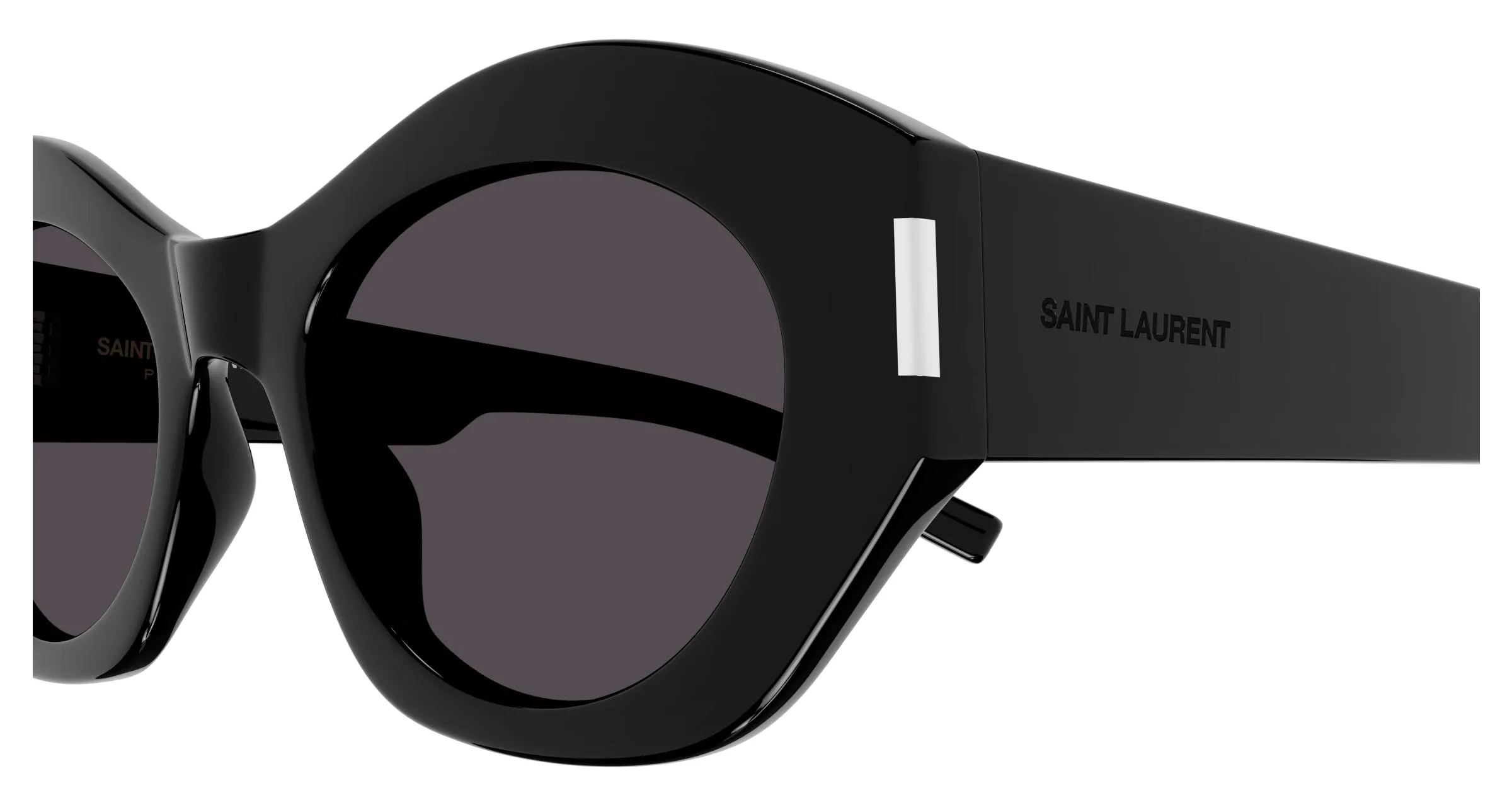 SAINT LAURENT SL 639 001 Occhiali da sole Acetato Nero Nero Cat Eye - immagine 3