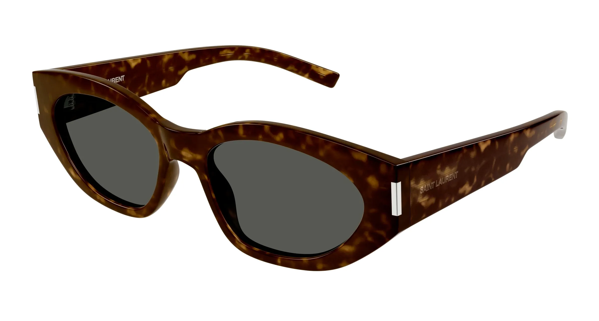 SAINT LAURENT SL 638 002 Occhiali da sole Acetato Havana Grigio Cat Eye Normale - immagine 1