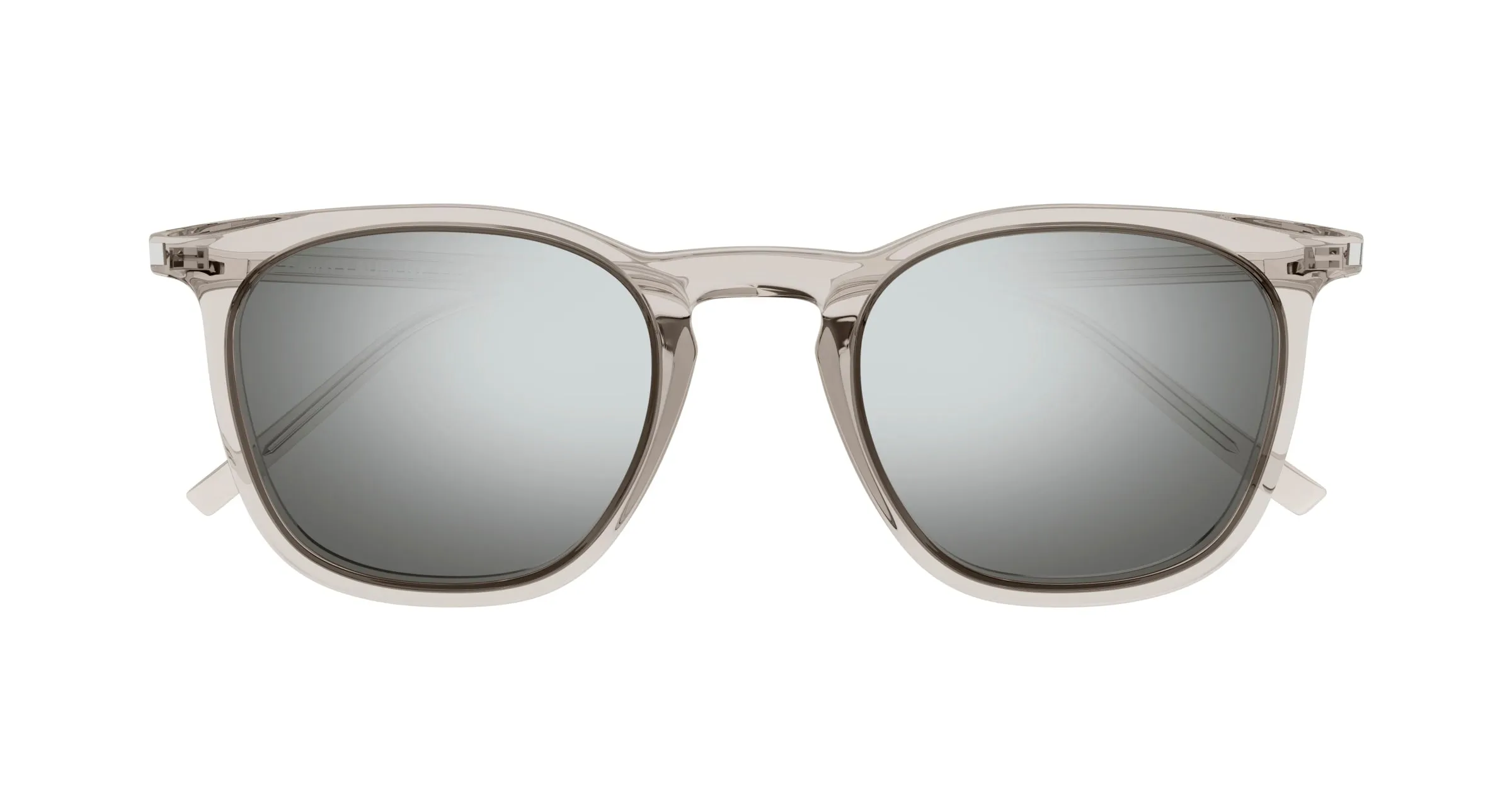 SAINT LAURENT SL 623 004 Occhiali da sole Acetato Beige Argento Rotonda Specchiate - immagine 2