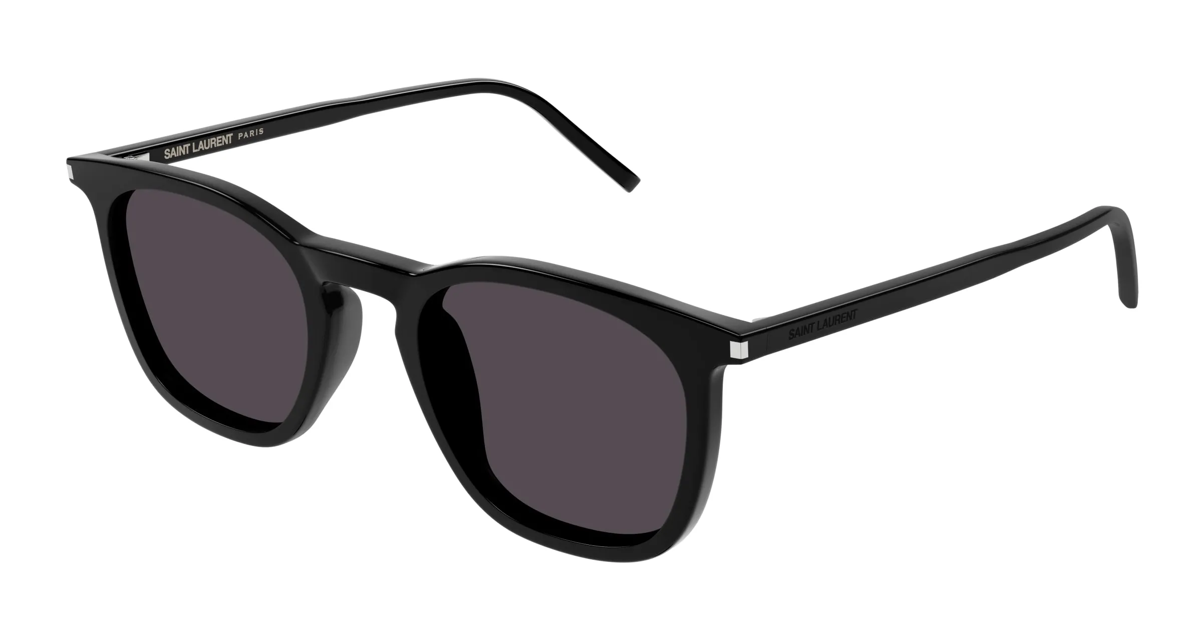 SAINT LAURENT SL 623 001 Occhiali da sole Acetato Nero Nero Rotonda Normale - immagine 1