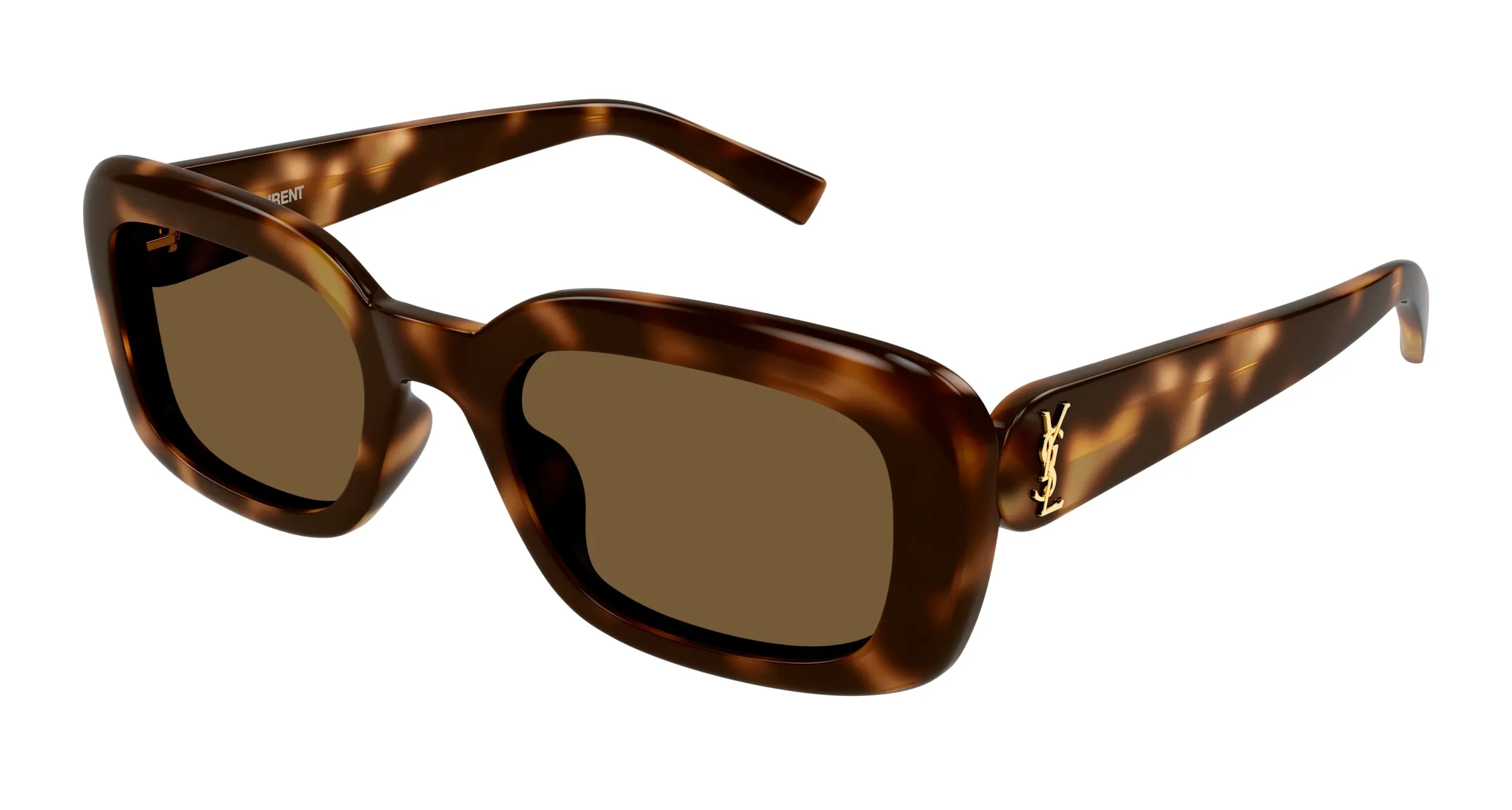 SAINT LAURENT SL M130 004 Occhiali da sole Acetato Havana Marrone Squadrata Normale - immagine 1