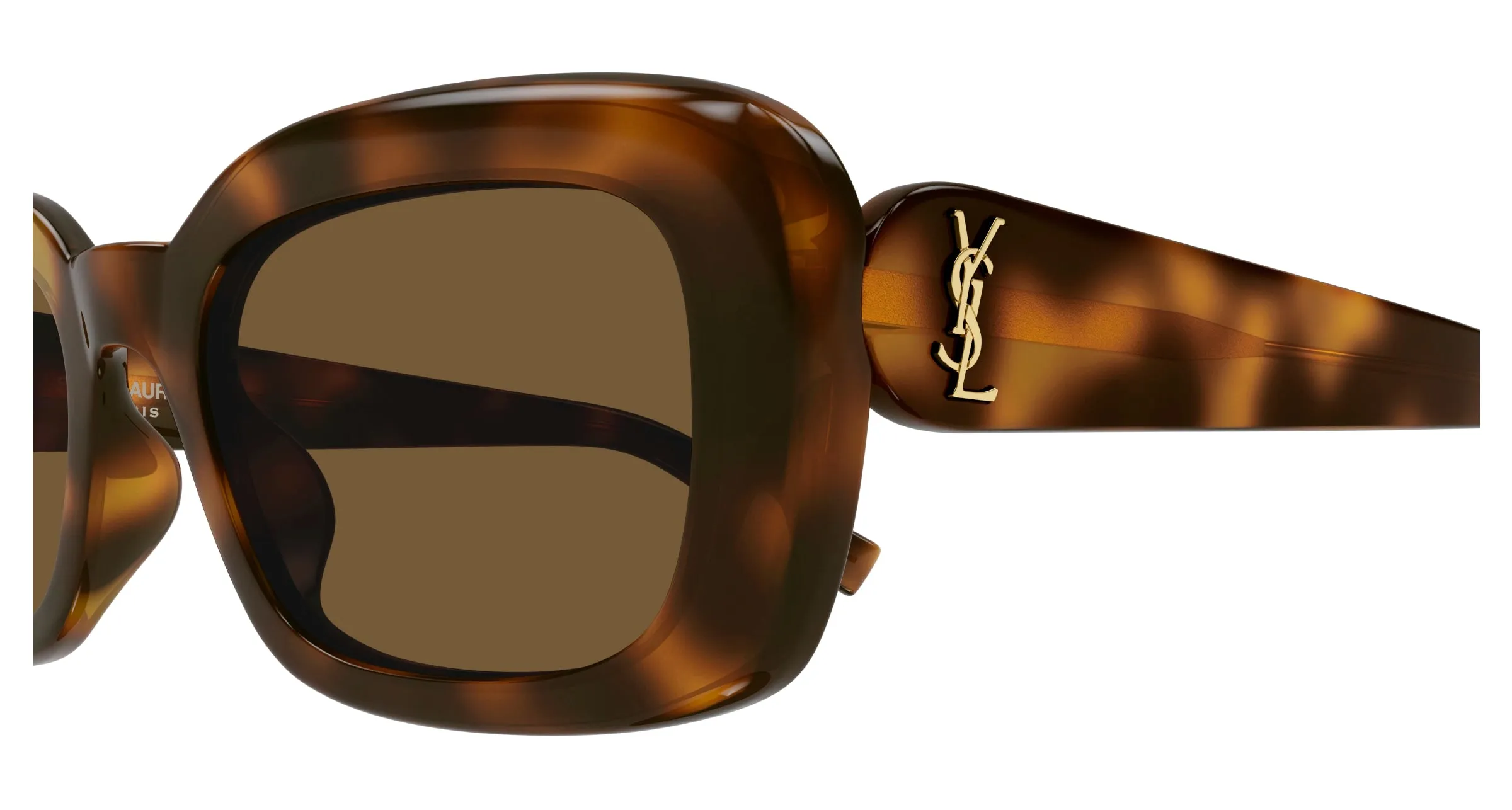 SAINT LAURENT SL M130 004 Occhiali da sole Acetato Havana Marrone Squadrata Normale - immagine 3