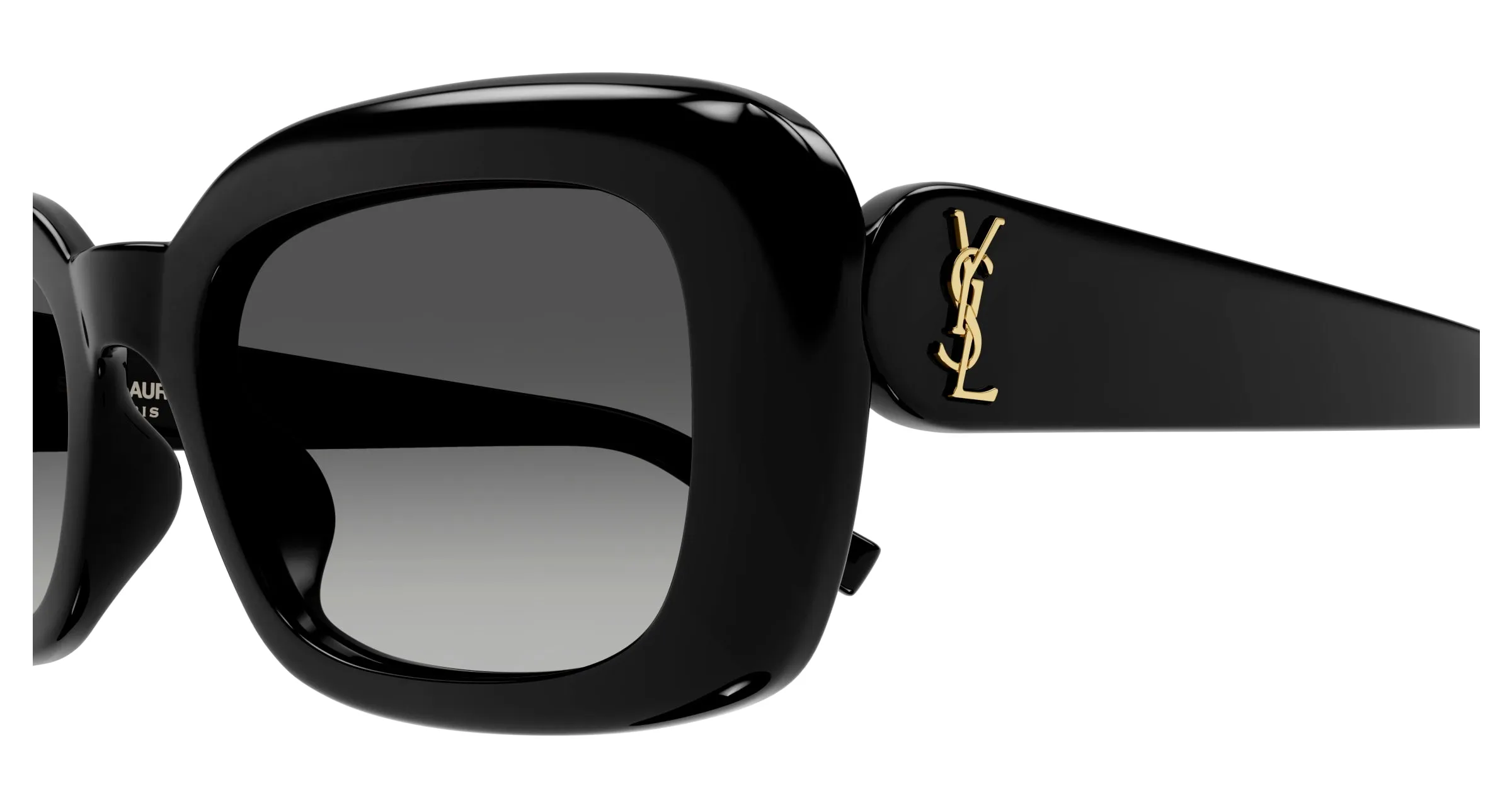 SAINT LAURENT SL M130 002 Occhiali da sole Acetato Nero Grigio Squadrata Normale Sfumato - immagine 3