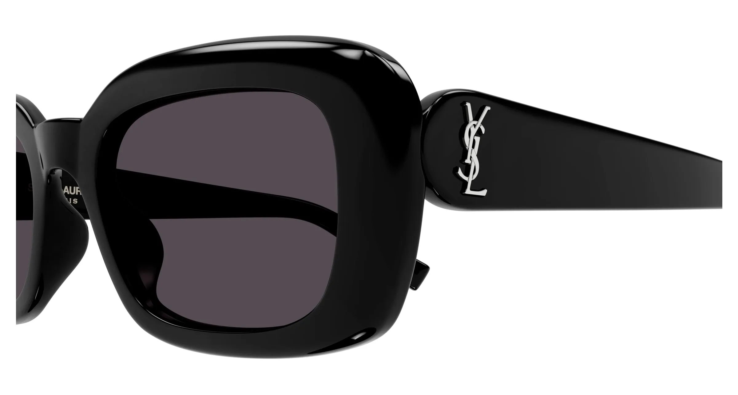 SAINT LAURENT SL M130 001 Occhiali da sole Acetato Nero Nero Squadrata Normale - immagine 3