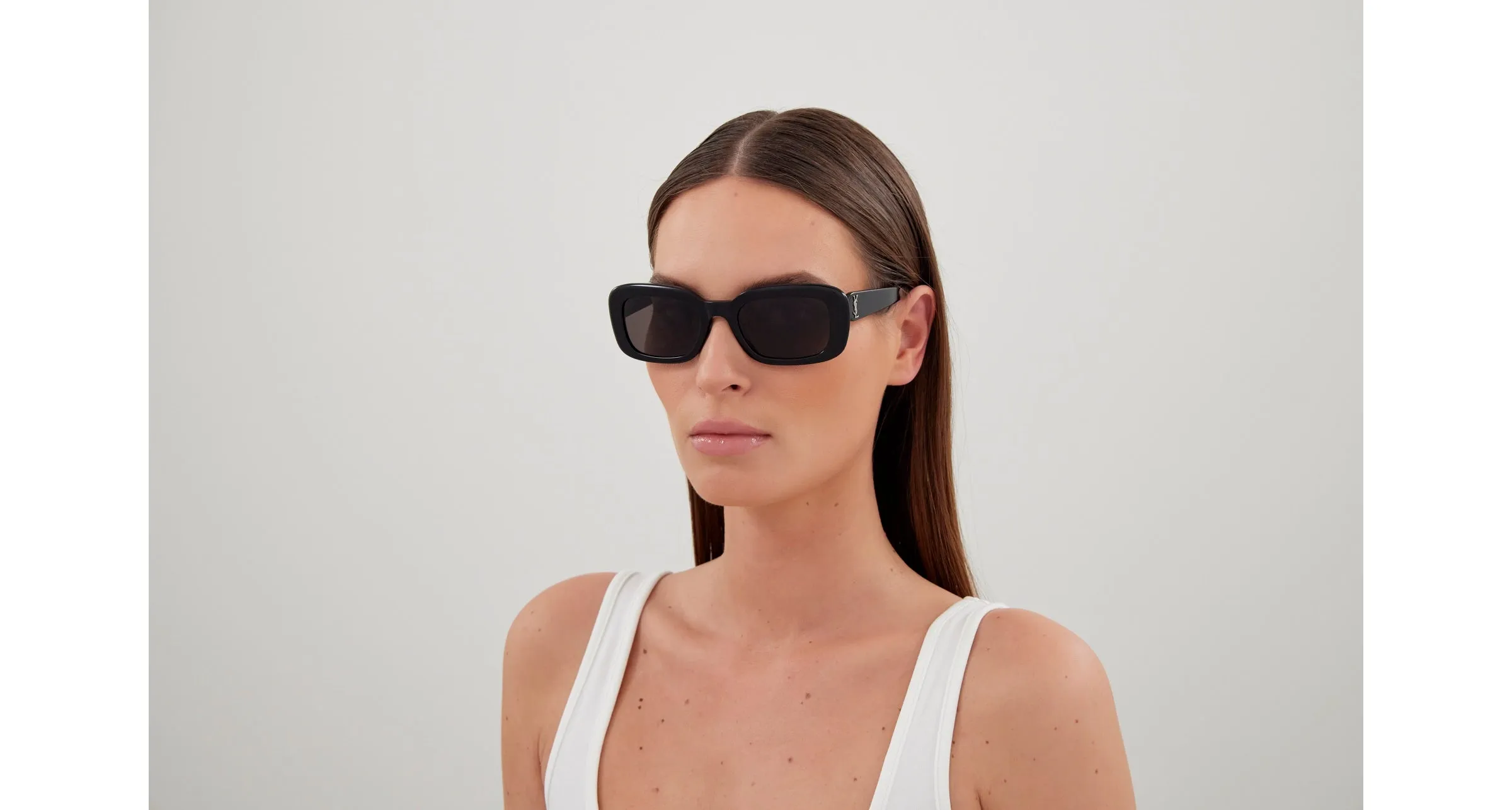 SAINT LAURENT SL M130 001 Occhiali da sole Acetato Nero Nero Squadrata Normale - immagine 4