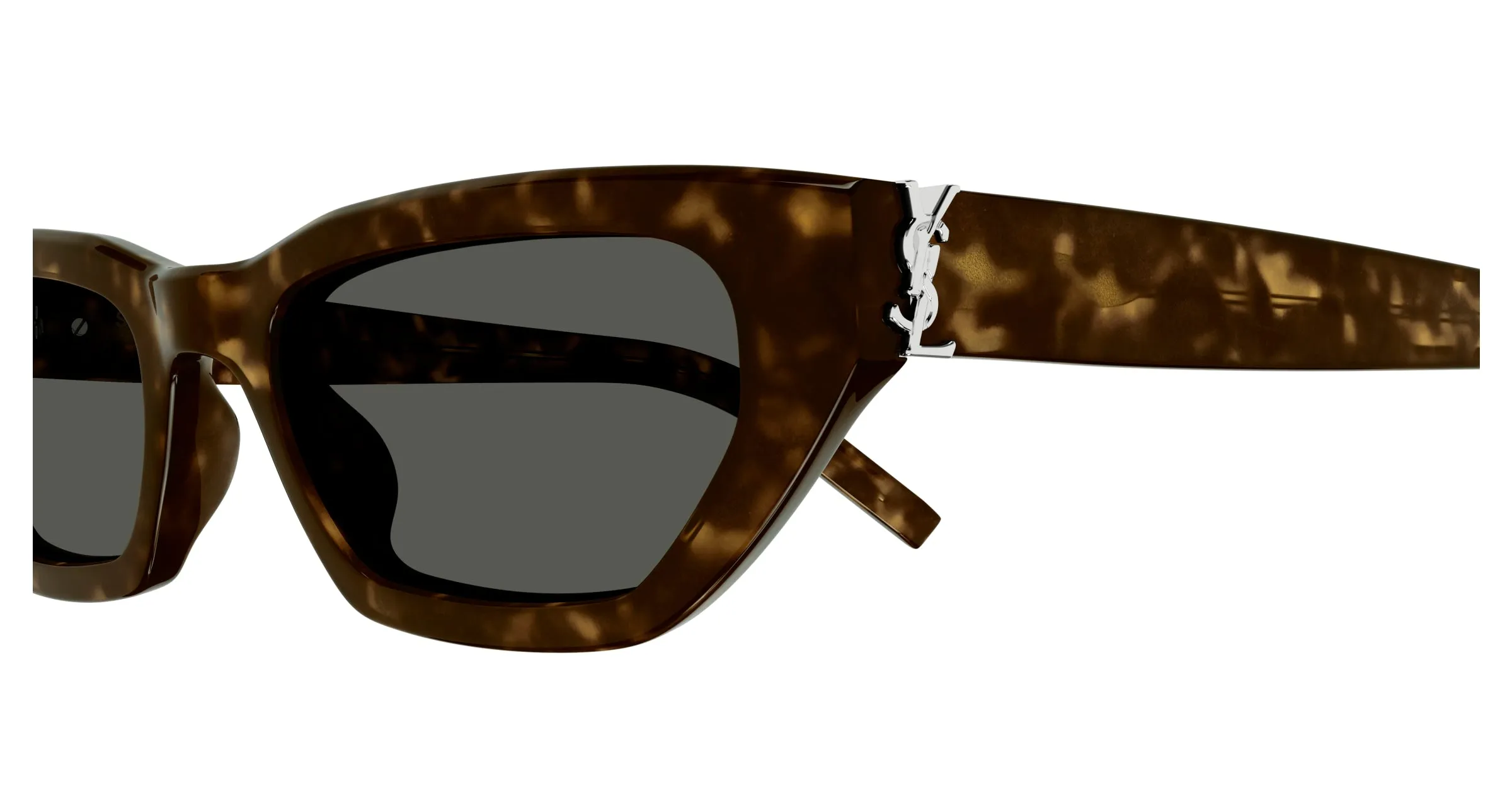 SAINT LAURENT SL M126 002 Occhiali da sole Acetato Havana Grigio Squadrata Normale - immagine 3