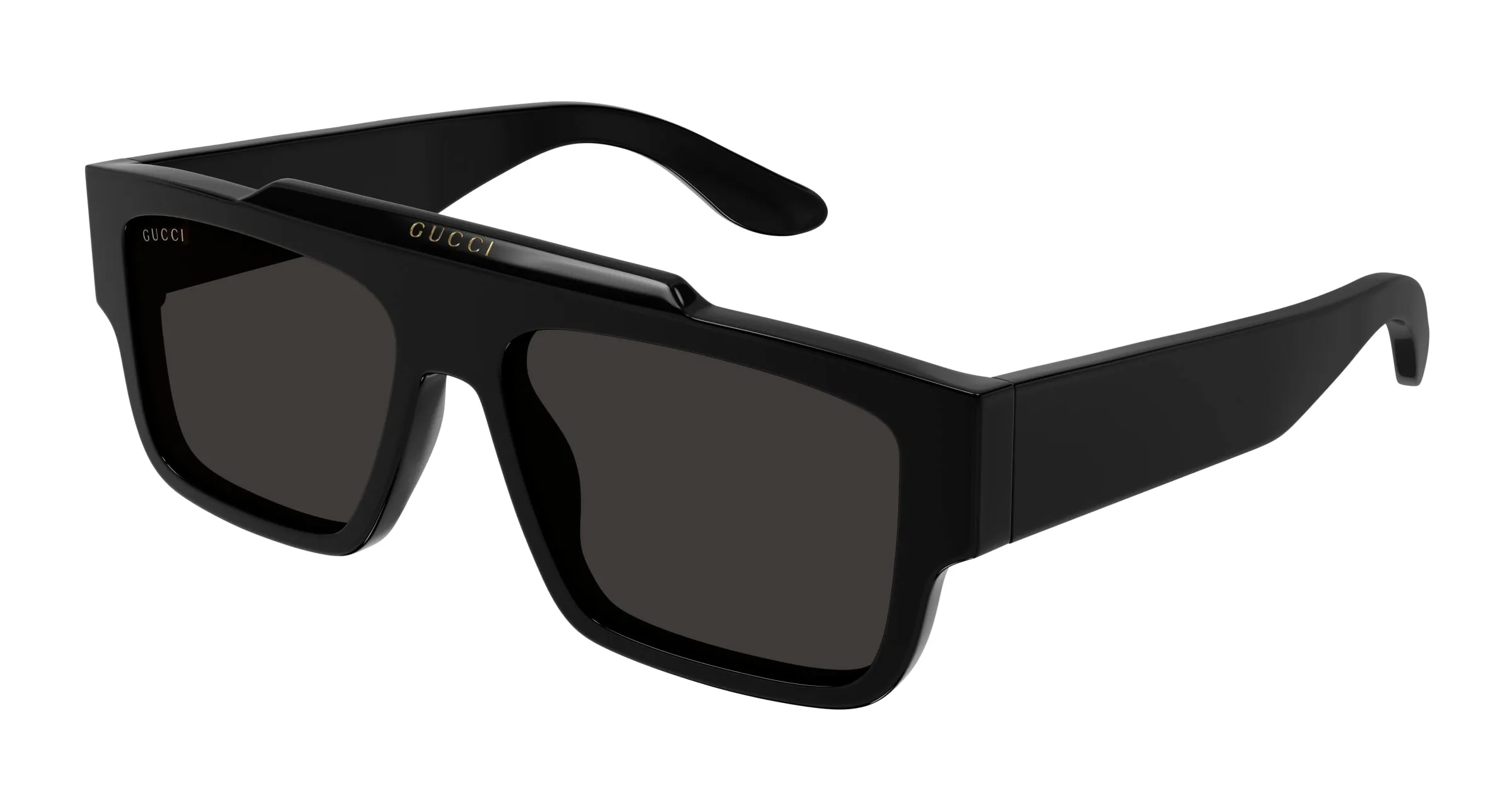 Gucci GG1460S 001 Occhiali da sole Acetato Nero Grigio Squadrata Normale - immagine 1