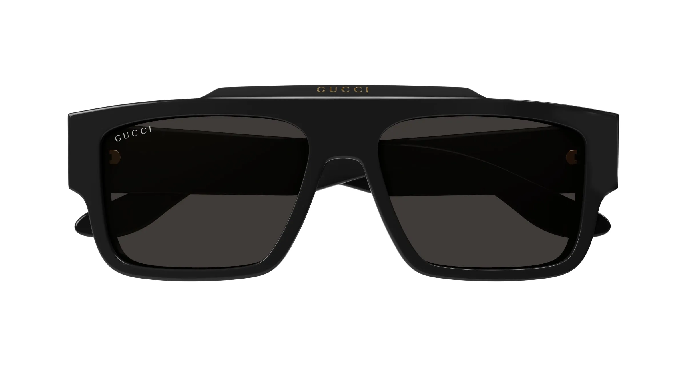 Gucci GG1460S 001 Occhiali da sole Acetato Nero Grigio Squadrata Normale - immagine 2