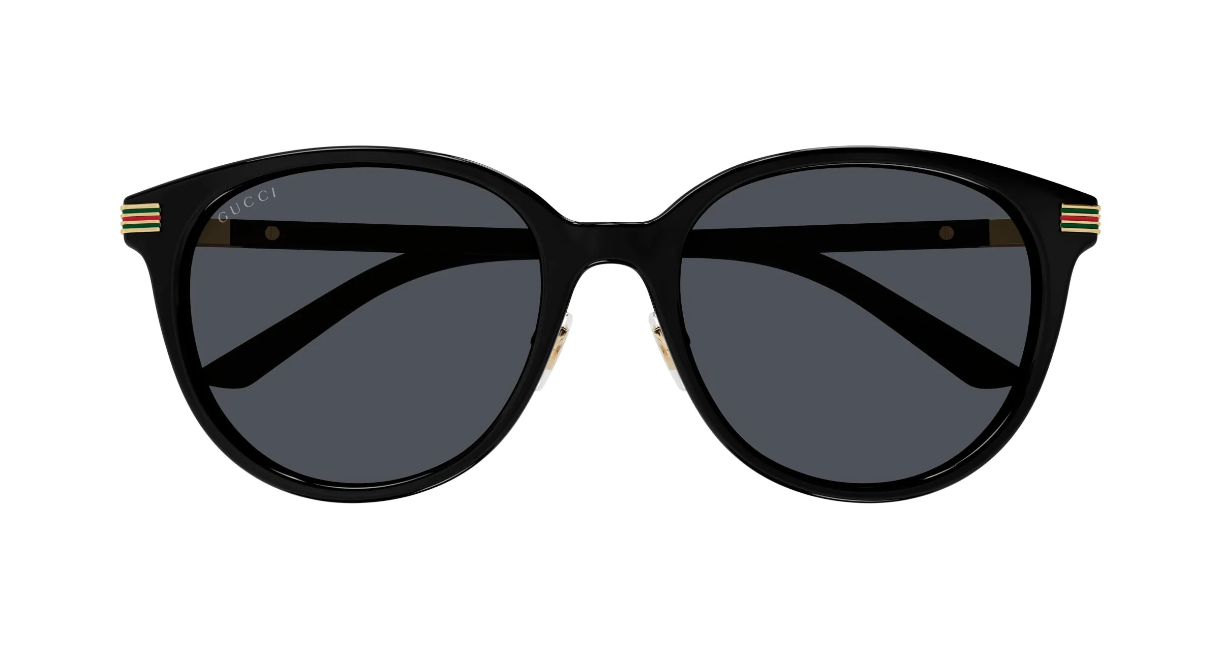 Gucci GG1452SK 001 Occhiali da sole Acetato Nero Grigio Rotonda - immagine 2