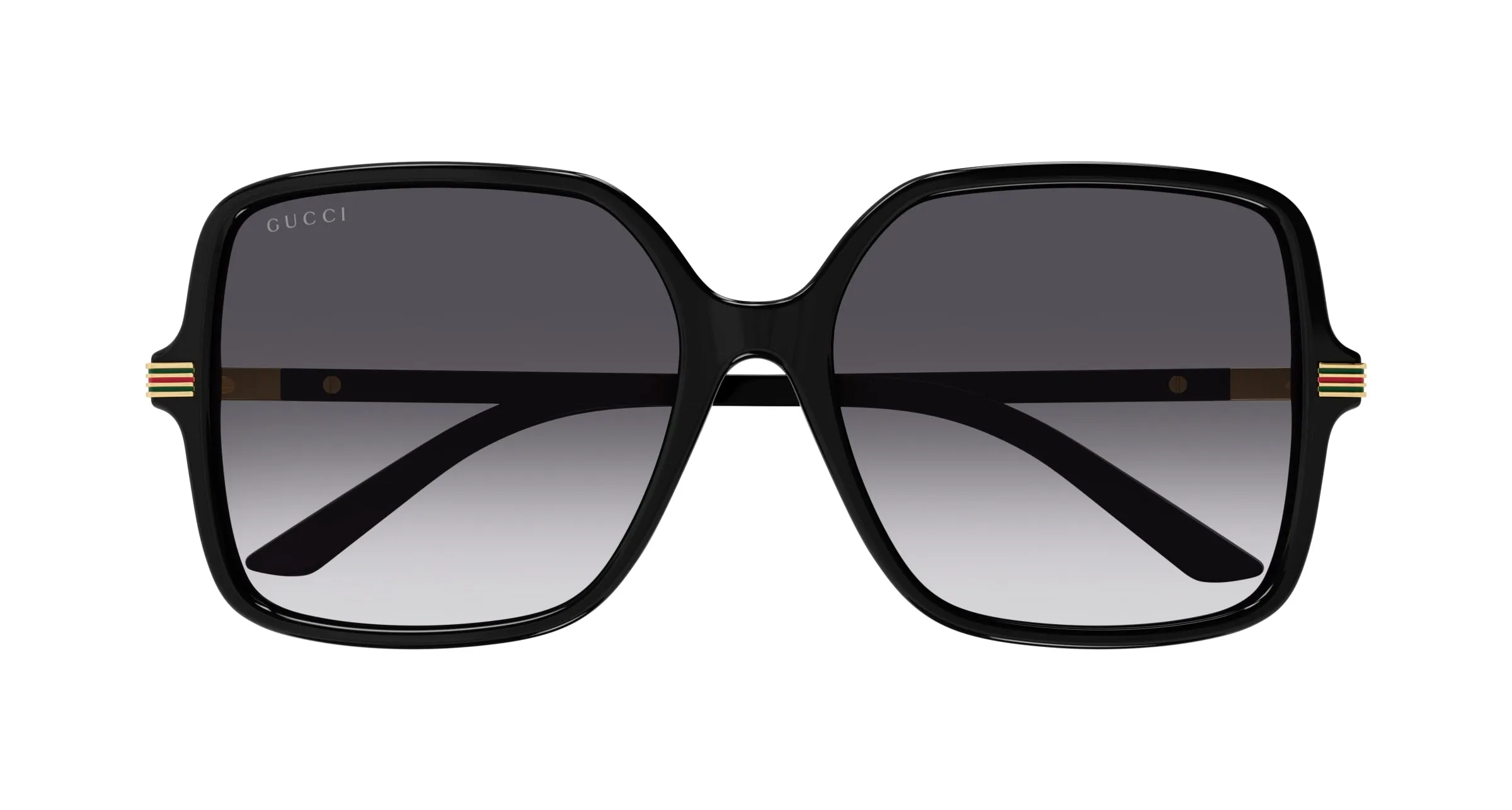 Gucci GG1448SA 001 Occhiali da sole Acetato Nero Grigio Squadrata Sfumato - immagine 2