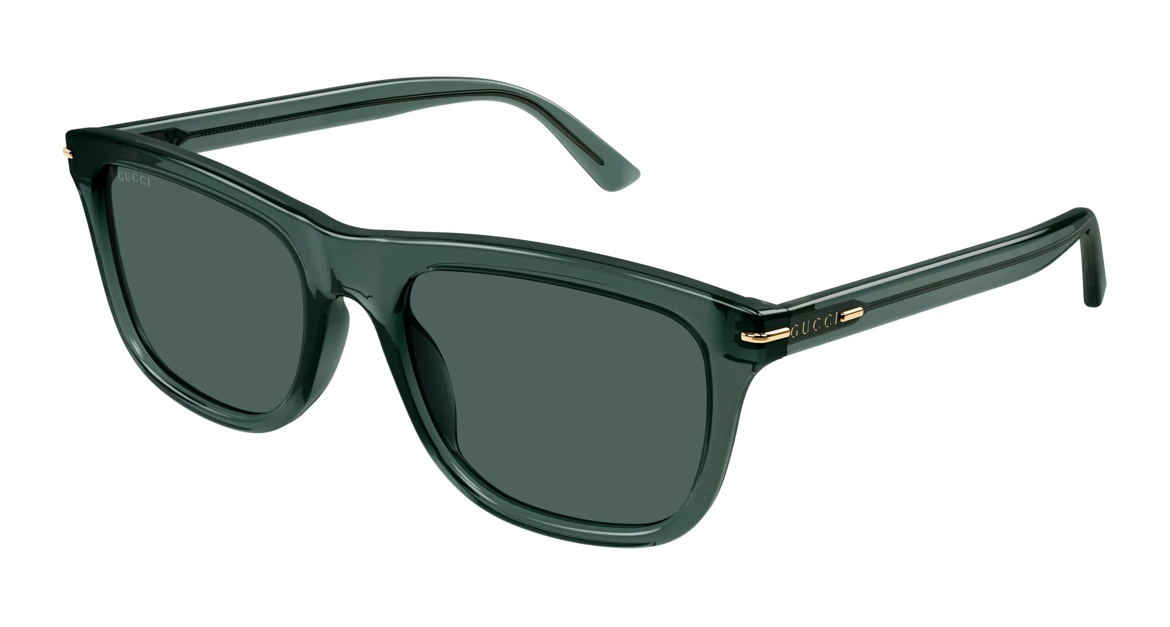 Gucci GG1444S 004 Occhiali da sole Acetato Verde Verde Squadrata - immagine 1