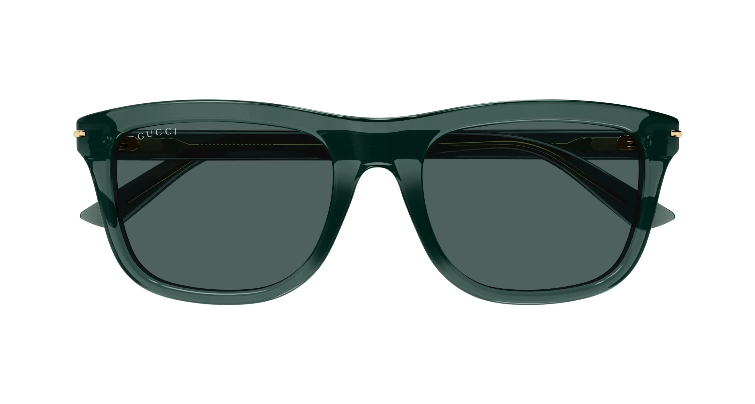 Gucci GG1444S 004 Occhiali da sole Acetato Verde Verde Squadrata - immagine 2